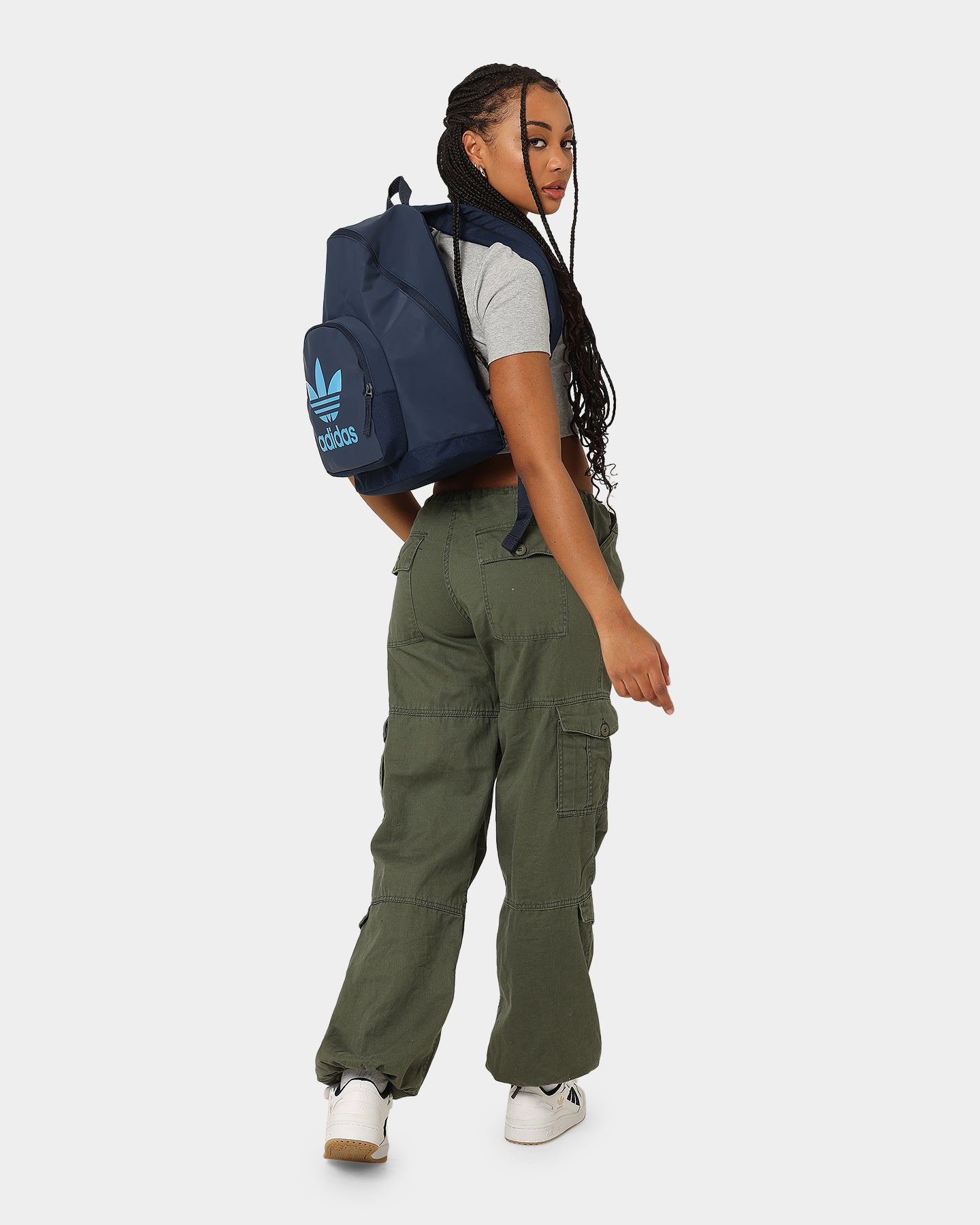 Adidas Adicolor Archive Backpack - Night Indigo Blue School & Travel Backpack for Men & Women - Perfect for College, Gym & Outdoor Adventures