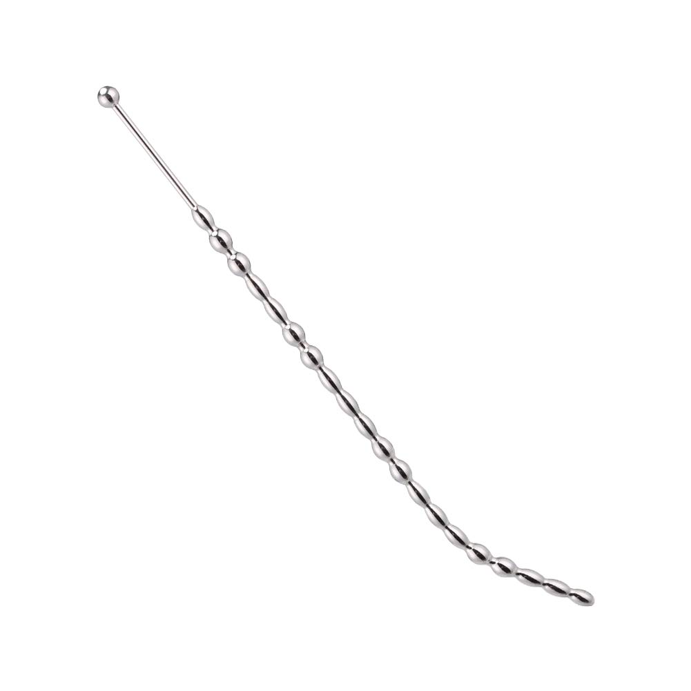 Premium Stainless Steel Urethral Sounds Dilators with Multi-Bead Design - Curved Shaft Penis Plug for Male Enhancement & Stretching | Medical-Grade Adult Sex Toy for BDSM, Prostate Play & Urethral Training