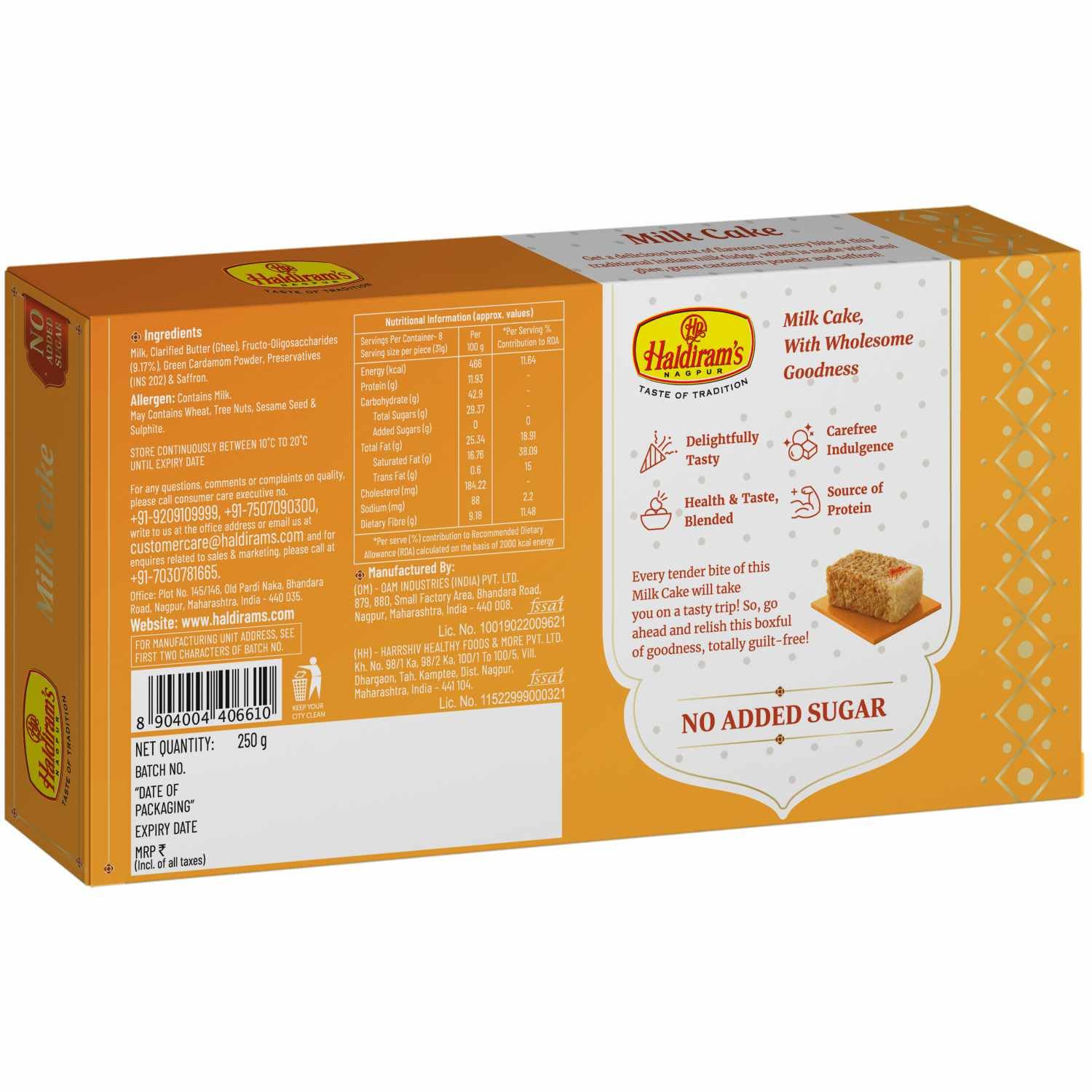Sugar-Free Haldiram's Nagpur Motichoor Laddu & Milk Cake Combo (250g Each) - Perfect for Diabetic-Friendly Desserts, Festive Gifting & Healthy Indian Sweets