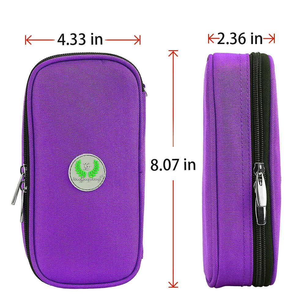 YOUSHARES Portable Insulin Cooler Travel Case - Diabetic Medication Insulated Organizer with 2 Ice Packs, Perfect for Insulin Pens and Diabetic Supplies, Ideal for Travel, Work, and Daily Use (Purple)
