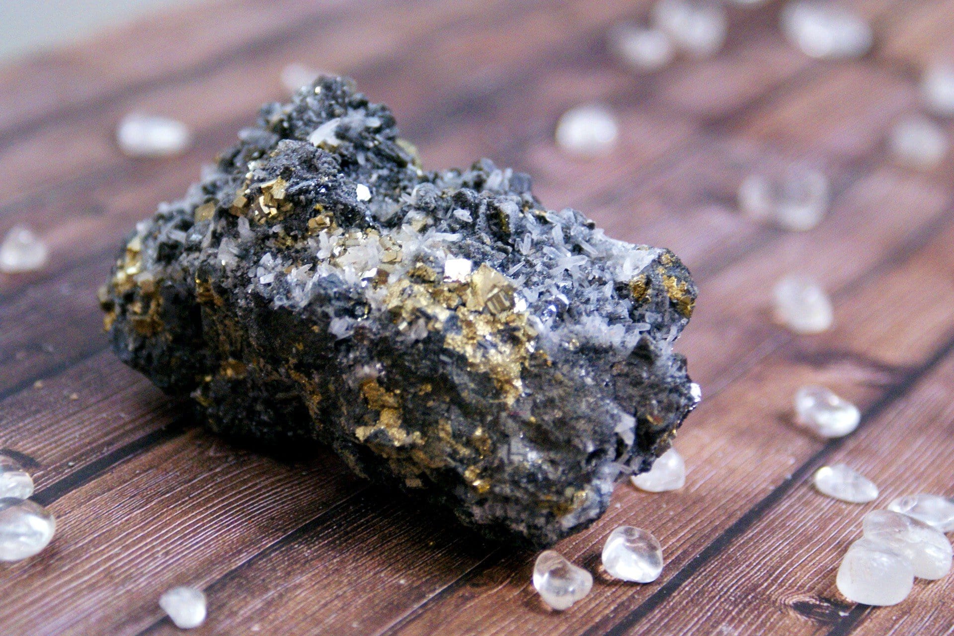 Natural Bulgarian Galena, Pyrite & Sphalerite Mineral Specimen - Collectible Crystals for Home Decor, Geology Study & Gift Giving