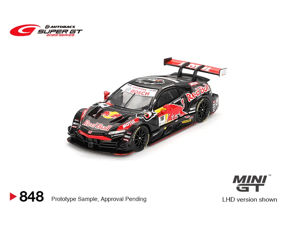 PREORDER MINI GT 1:64 Scale Honda NSX GT500 Type S #16 Red Bull MOTUL MUGEN Team - 2022 SUPER GT Series Japan Exclusive Diecast Model Car - Perfect for Collectors, Display & Racing Enthusiasts