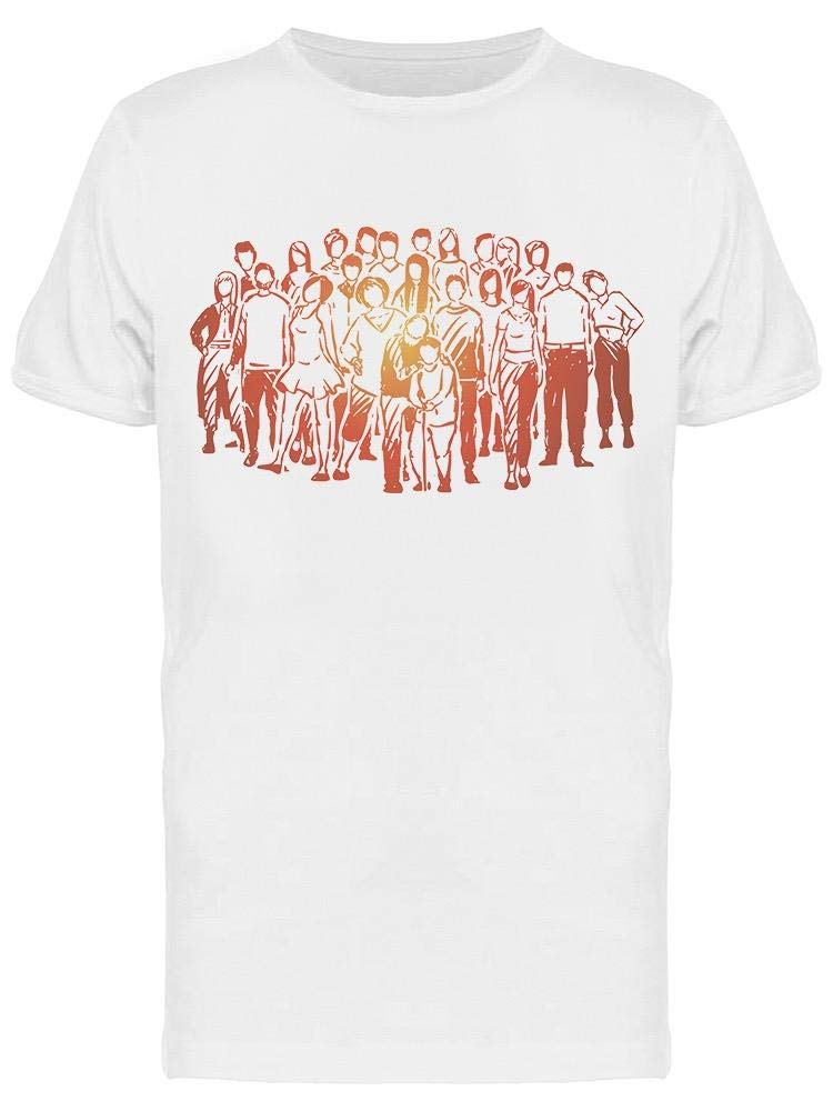 Smartprints Crowd of People Graphic T-Shirt for Men - Casual Streetwear & Everyday Comfort