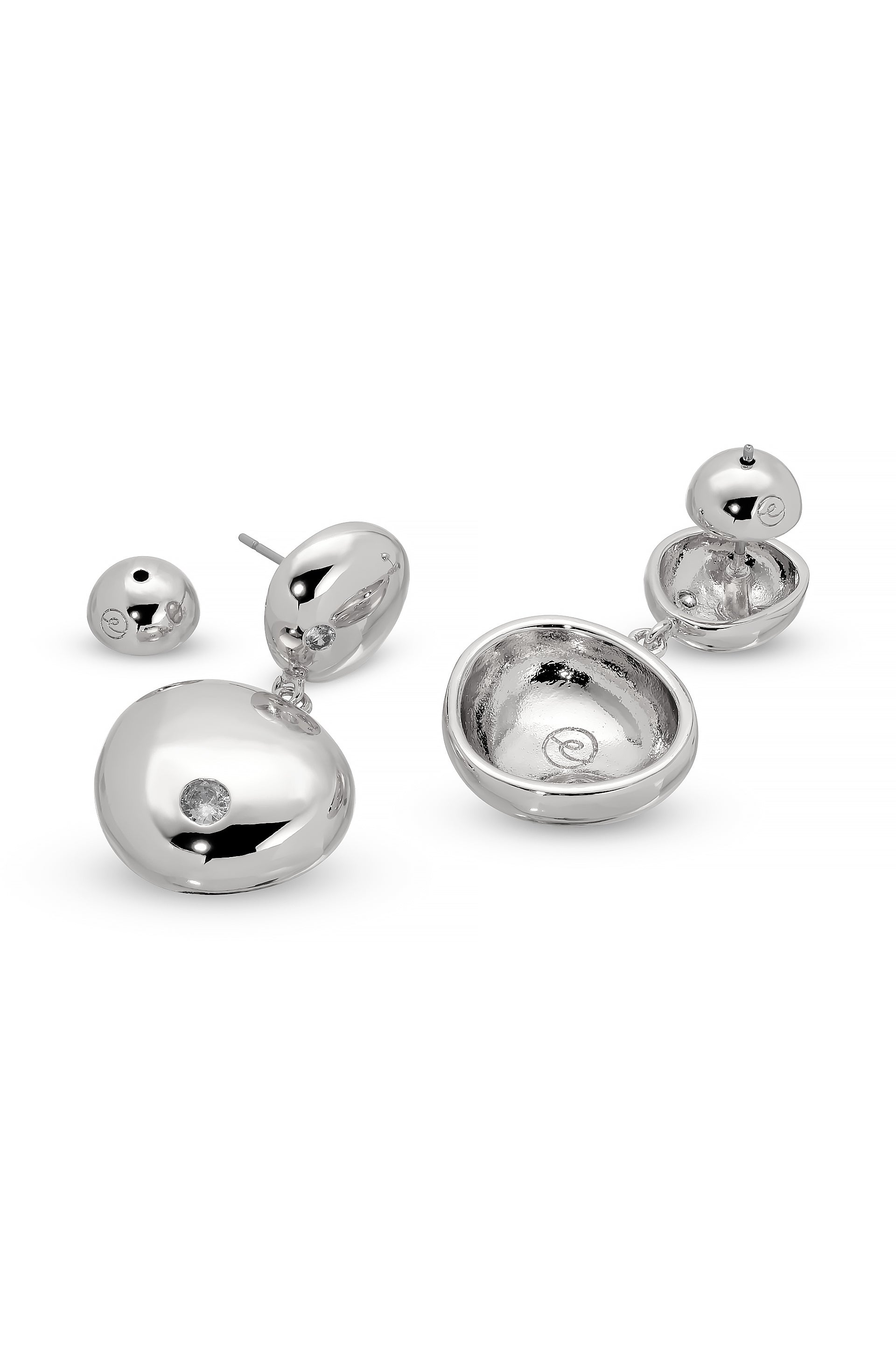 Elegant Polished Double Pebble Drop Earrings for Women - Perfect for Weddings, Parties & Evening Events