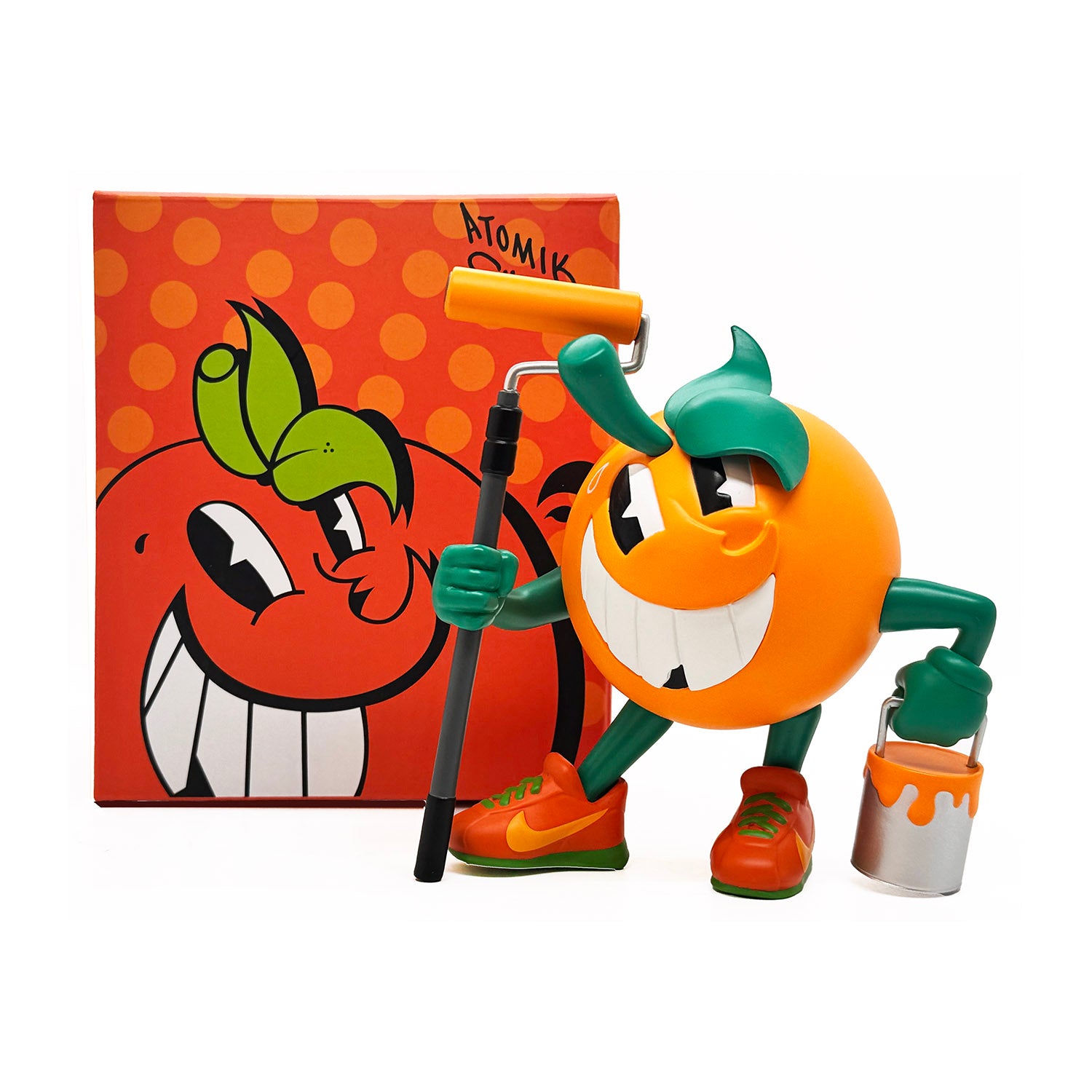 ATOMIK 'Atomik Orange: OG Roller' (2025) Limited Edition Designer Vinyl Art Toy Figure - Urban Street Art Collectible for Display & Home Decor