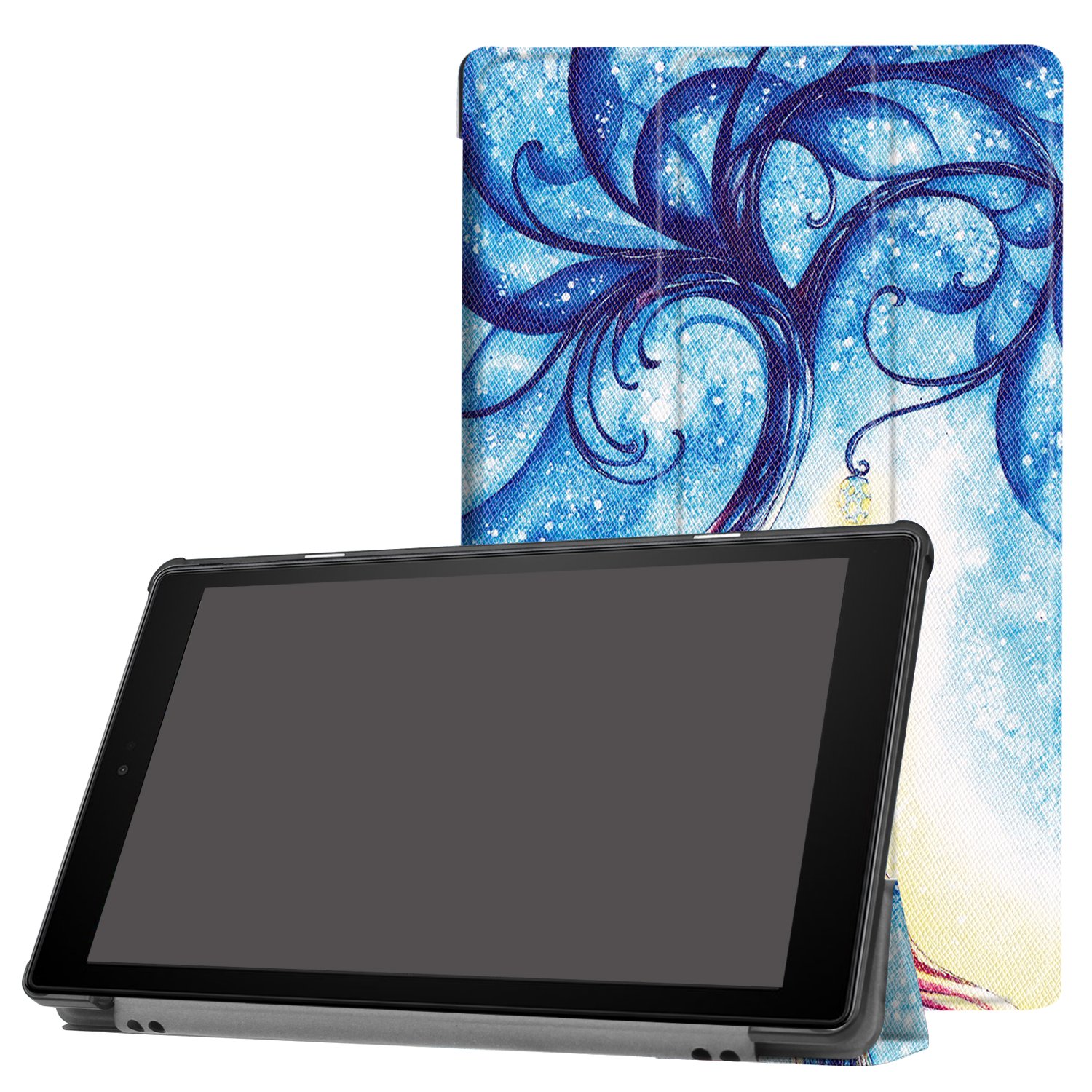 Premium Smart Cover Case for Amazon Kindle Fire HD 10 (10.1-inch 2017/2019 Models) - Slim Protective Pouch with Free Stylus Pen | Perfect for Reading, Travel & Daily Use