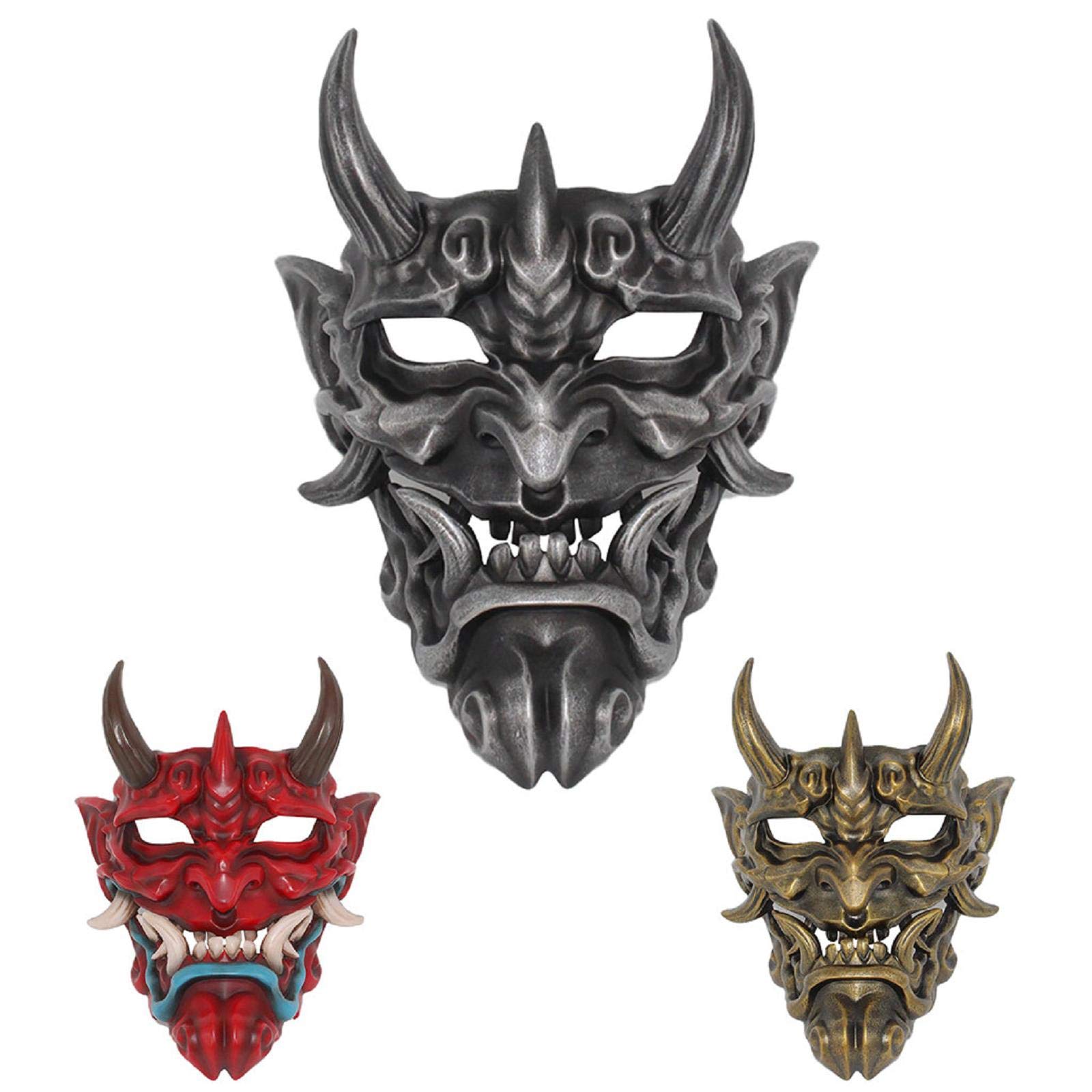 Japanese Prajna Mask - Authentic Halloween Costume & Collectible Wall Decor for Cosplay, Home Decoration, and Themed Parties