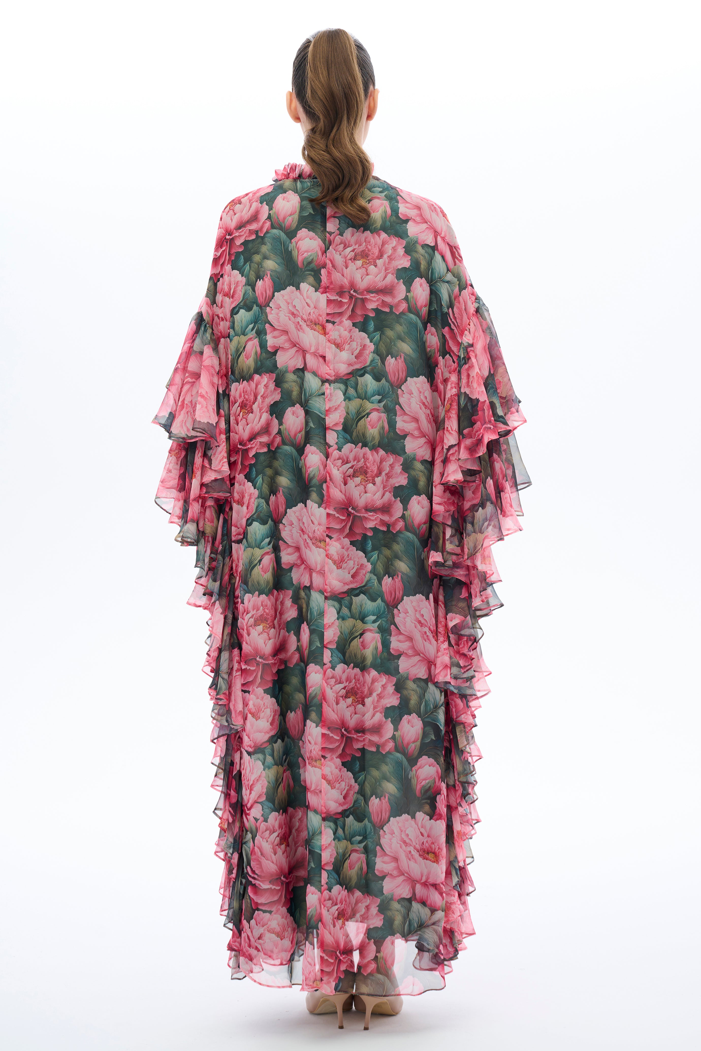 Floral Embroidered Caftan Dress for Women - Boho Chic Beach Cover Up, Poolside Lounge & Summer Vacation Outfit