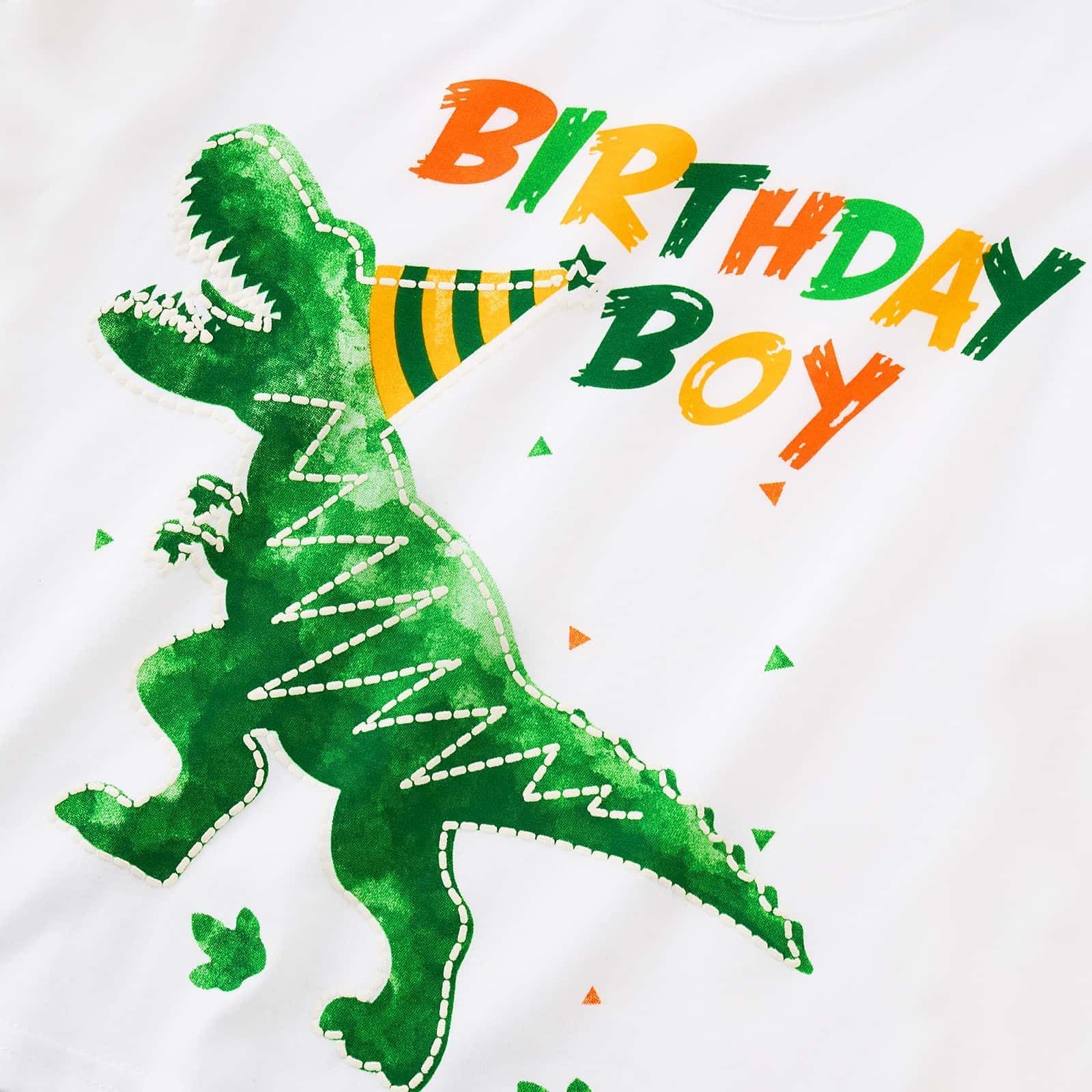 Dinosaur Birthday T-Shirt for Boys - Cute Dino Themed Birthday Party Shirt for Toddlers & Kids | Perfect for Birthday Celebrations, School Events & Casual Wear