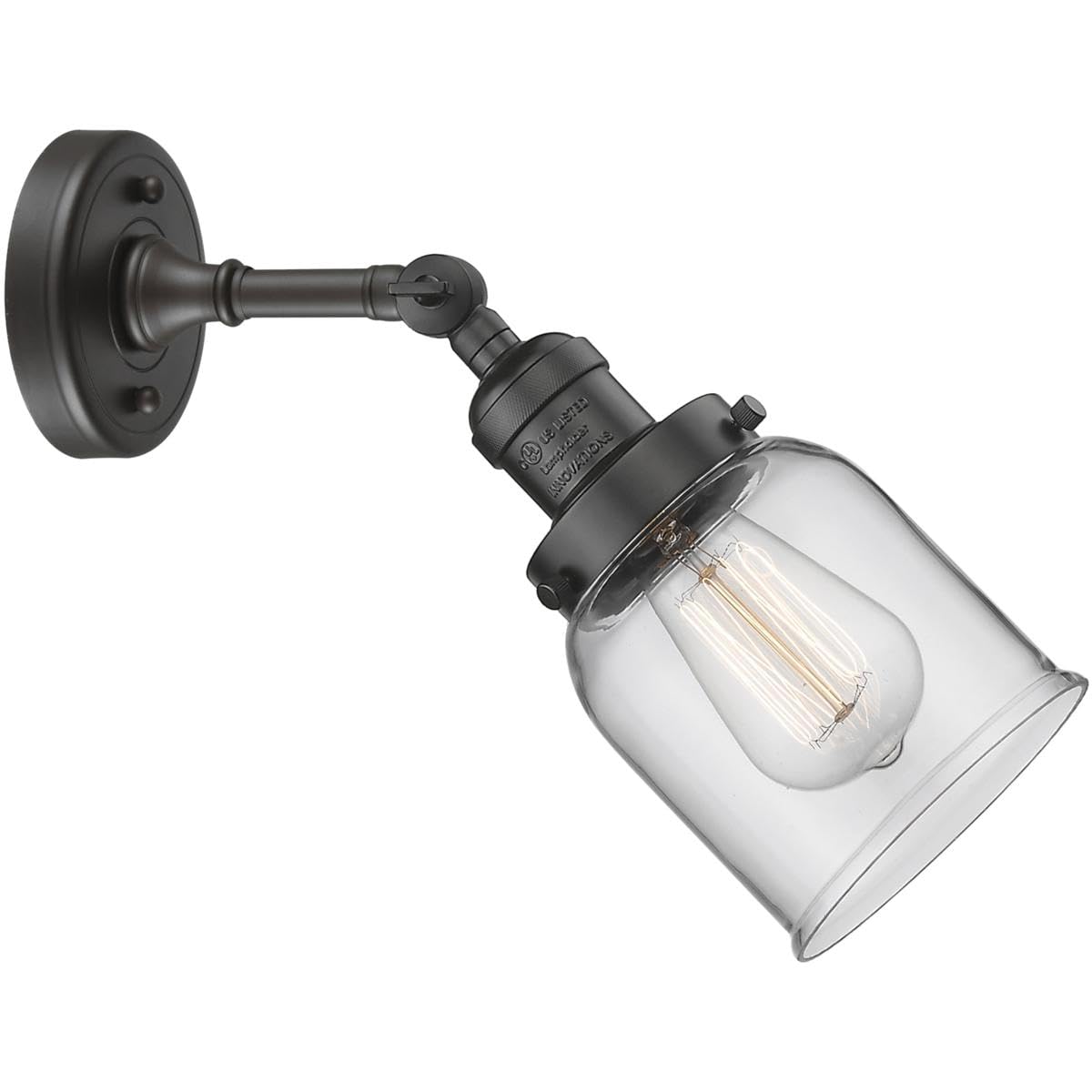 Innovations INNO203-OB-G52-LED Bronze Dark LED Wall Sconce Light Fixture - Modern Indoor Outdoor Lighting for Bedroom, Living Room, Hallway, Porch