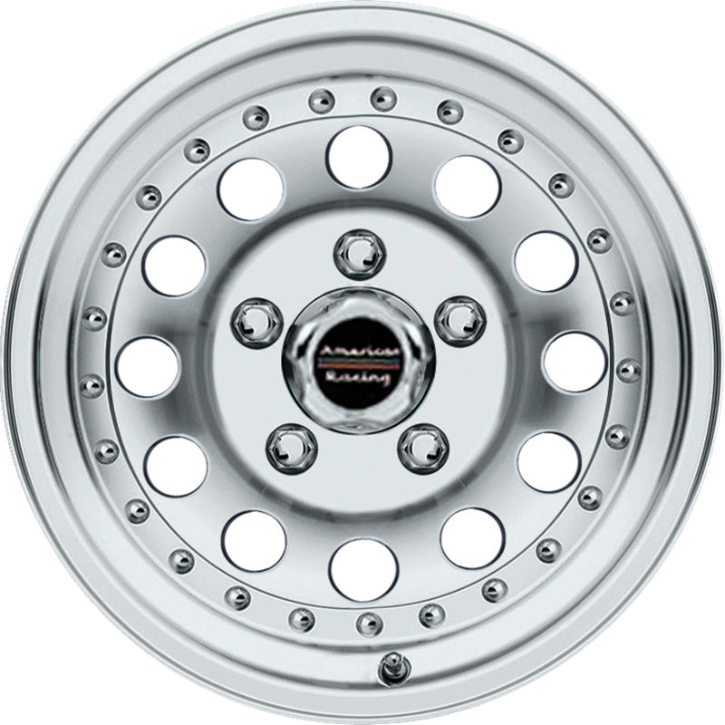 American Racing 15x8 AR62 Outlaw II Machined Wheels 19mm Offset - High Performance Alloy Rims for Trucks, SUVs & Off-Road Vehicles - Perfect for Custom Builds & Street Racing