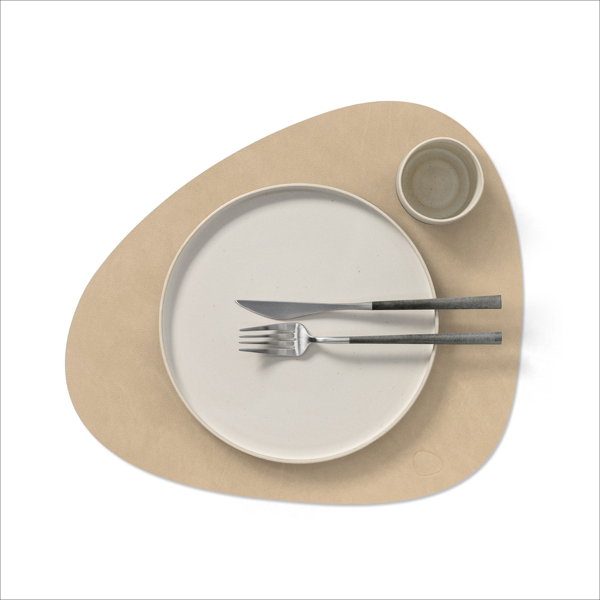 LIND DNA Nupo Curve Table Placemat Large, Sand Color - Stylish and Durable Placemat for Dining Tables, Kitchen Countertops, and Outdoor Entertaining