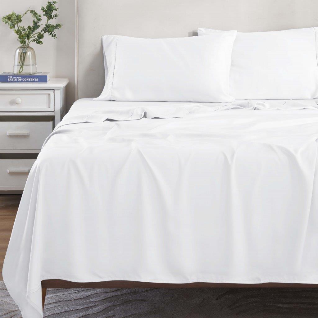 300 Thread Count Modal From Beechwood Extra Deep Pocket Sheet Set - Ultra Soft & Breathable Bedding for Queen/King Size Mattresses - Perfect for Luxury Hotels, Guest Rooms & Master Bedrooms
