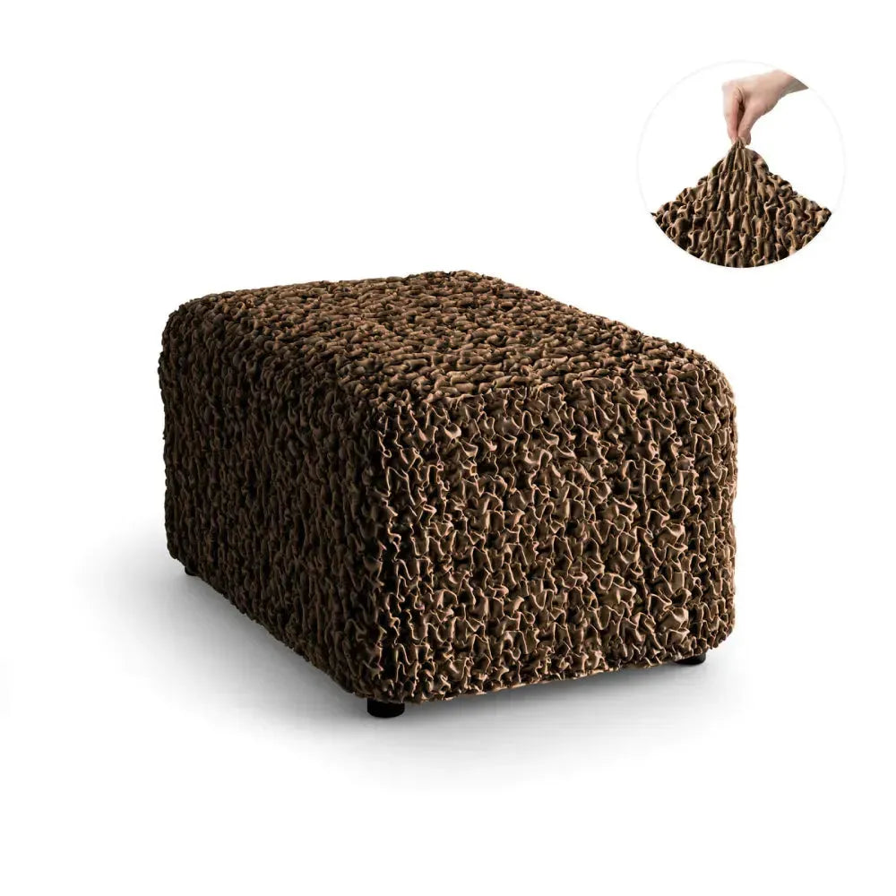 Fuco Velvet Ottoman Slipcover (Medium) - Soft Stretch Furniture Cover for Living Room, Bedroom & Office Decor
