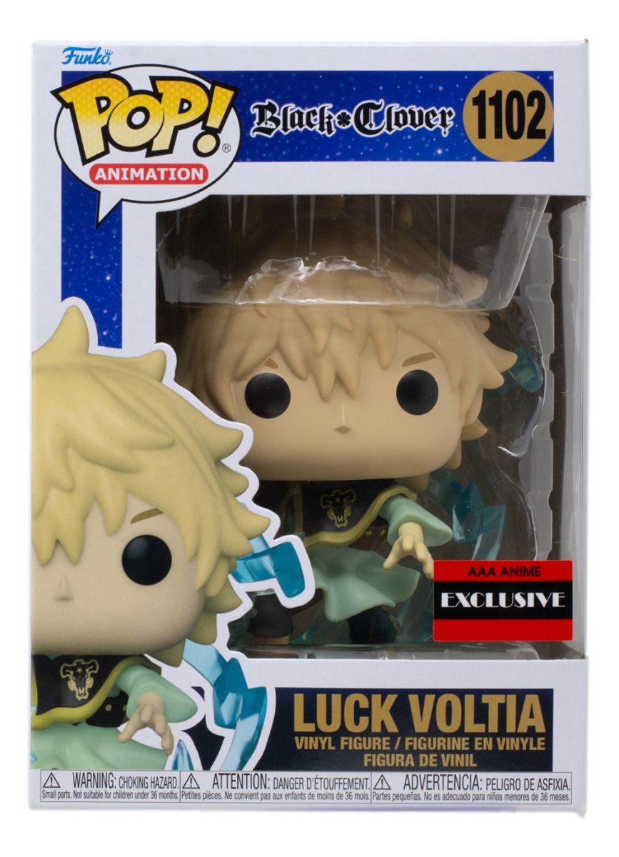 Luck Voltia Black Clover Funko Pop! Vinyl Figure #1102 - Anime Collectible for Fans & Gift Idea for Anime Lovers - Perfect for Display, Gifting, and Cosplay Events