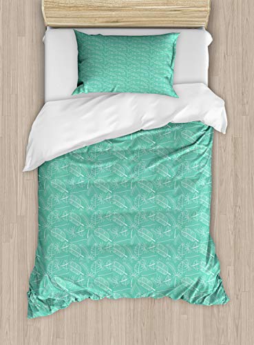 Sea Green and White