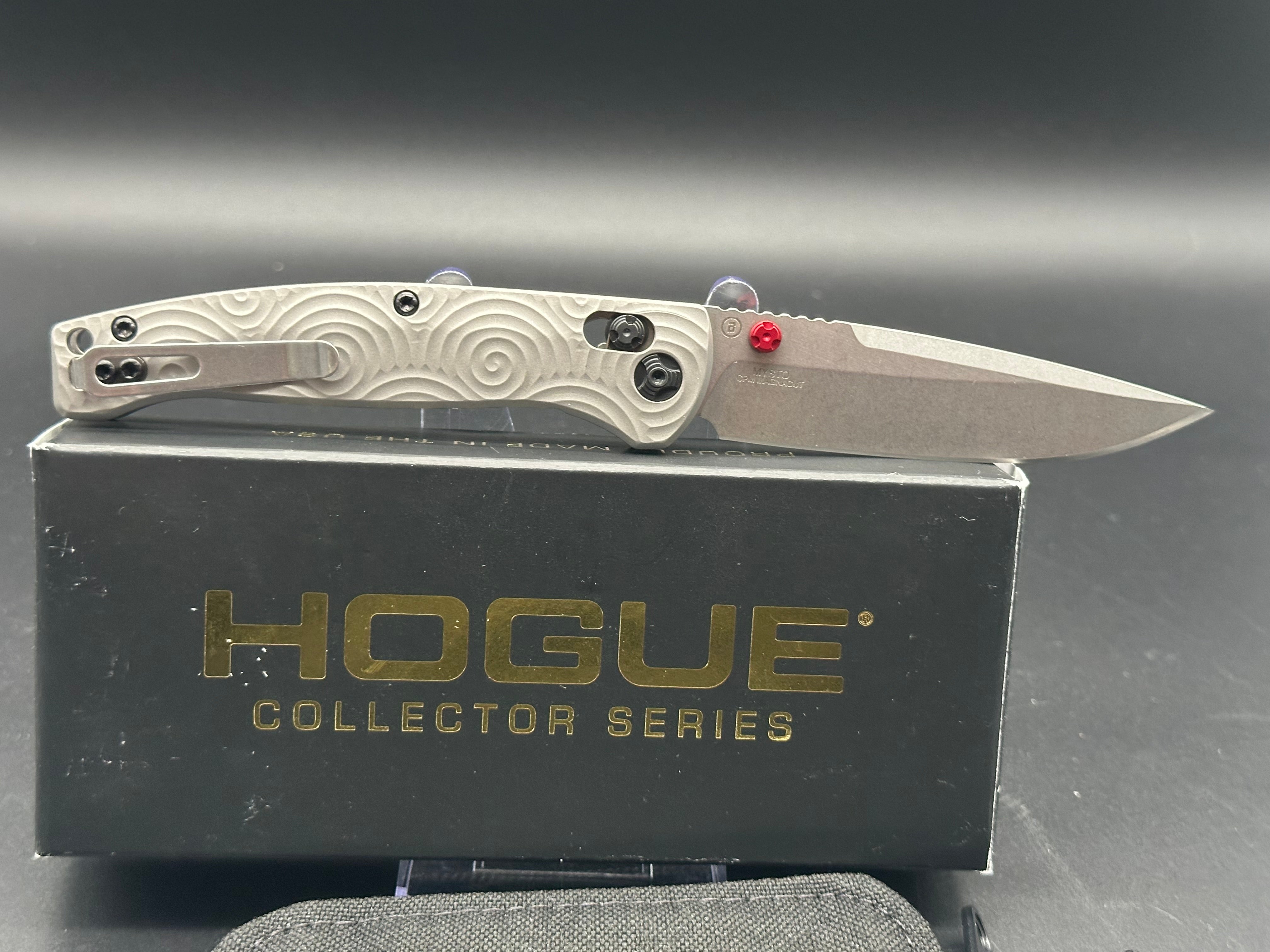 Hogue Mysto Manual Folding Pocket Knife - Titanium Handle & MagnaCut Steel Blade with Axis Lock - Clip Point Design (Model 24491) - Perfect for EDC, Camping, Hunting, and Outdoor Adventures