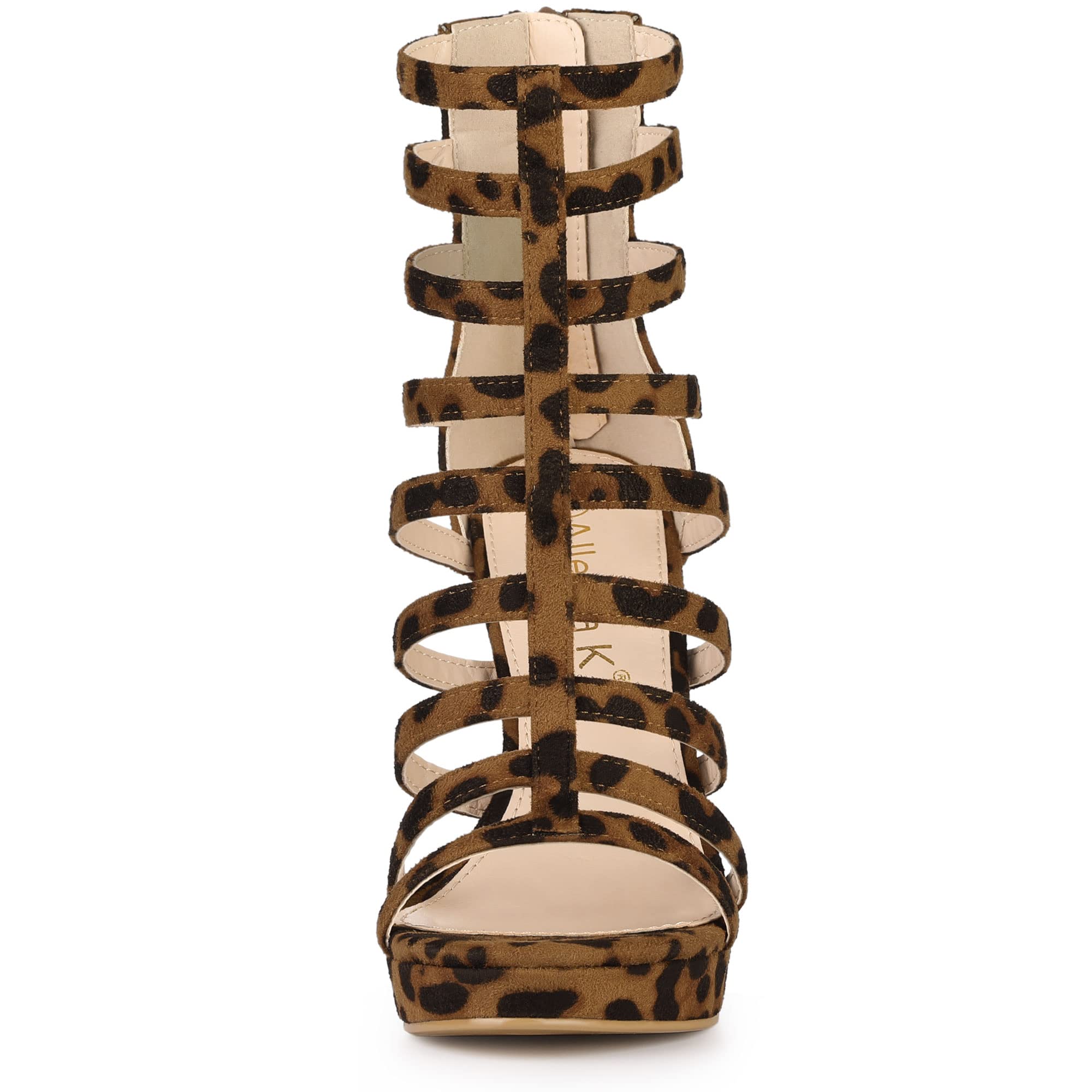 Allegra K Women's Strappy Gladiator Heel Sandals - Stiletto Platform High Heels for Party, Club & Evening Wear | Comfortable Dress Shoes for Women
