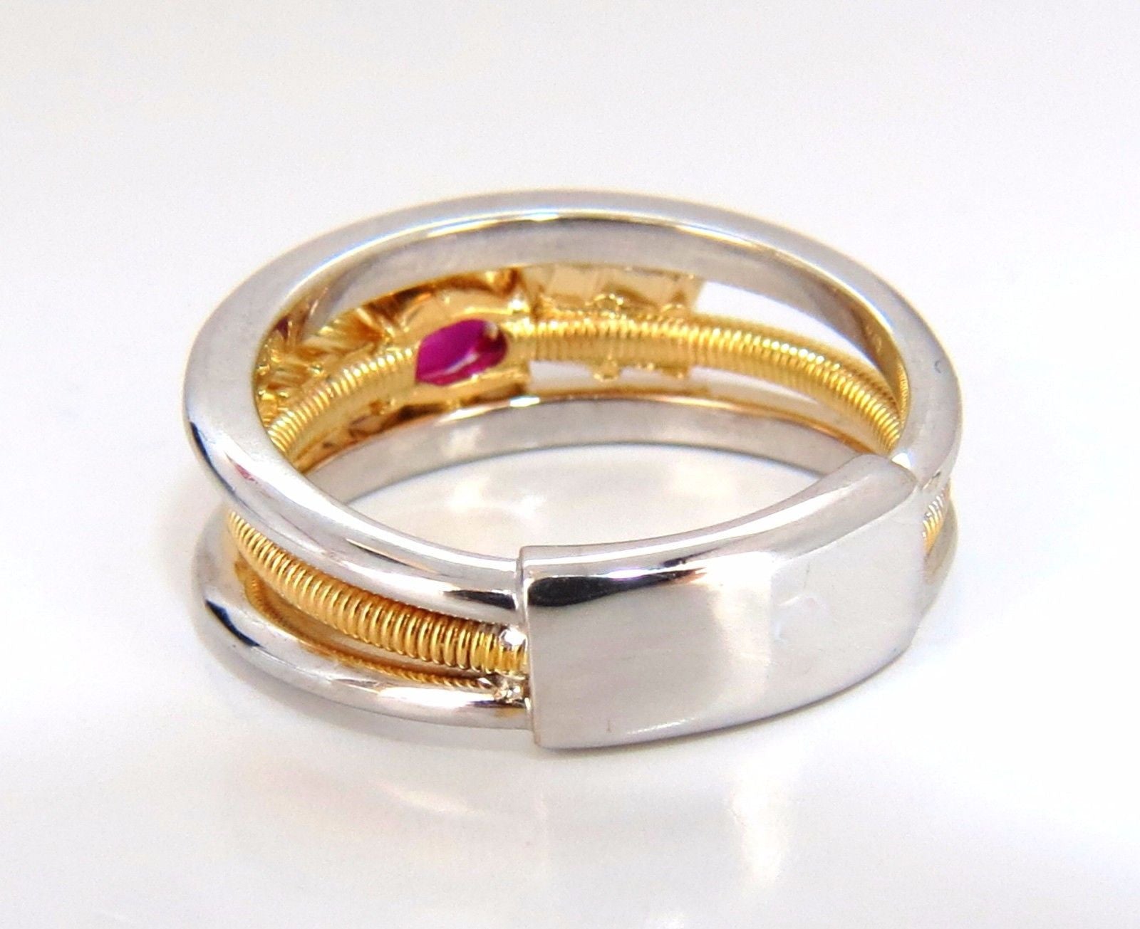 GIA Certified 1.30 Carat Natural Vivid Red Ruby Diamond Ring in 18K Gold Coil Wrap - Elegant Engagement, Wedding & Anniversary Jewelry Gift for Women