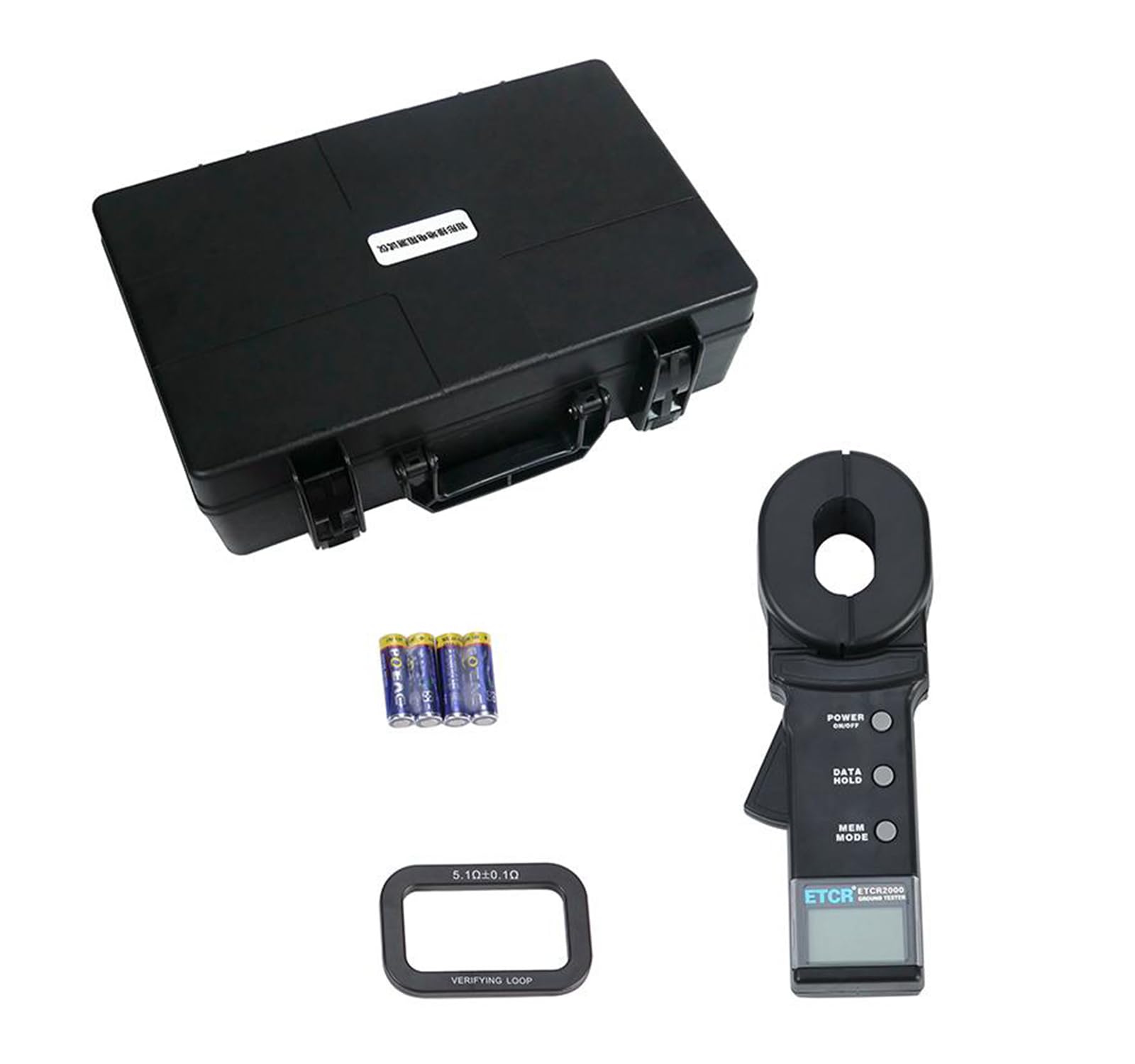 ETCR2000A Digital Clamp Ground Resistance Tester - 0.01Ω to 200Ω Range, Double Insulation, Portable Earth Resistance Meter for Electrical Safety Testing - Perfect for Industrial, Commercial & Home Electrical Maintenance