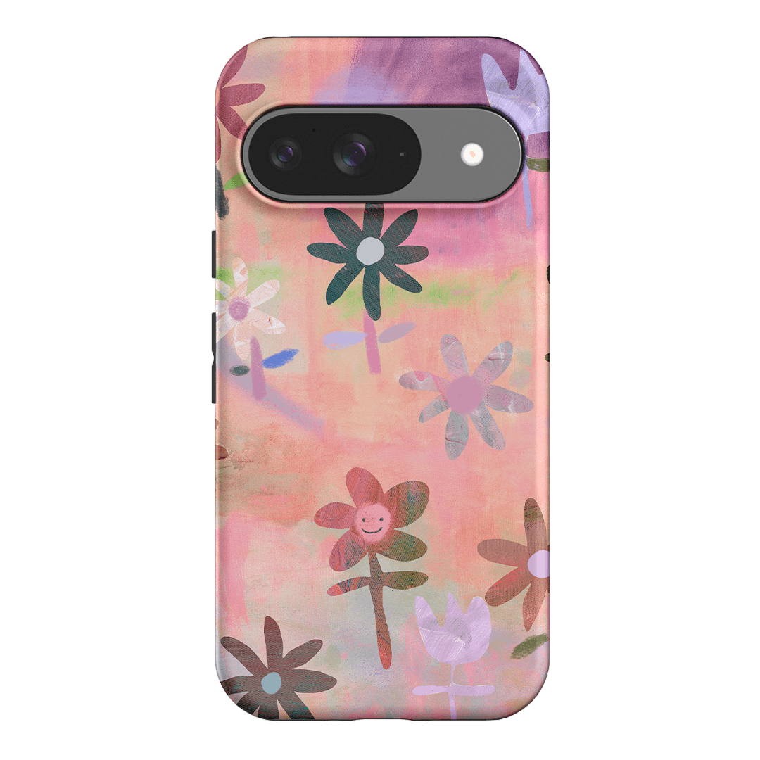 Premium Lazy Daisy Floral Phone Case - Shockproof & Slim Design for iPhone 15/14/13/12/Pro/Max - Perfect for Everyday Use, Travel & Outdoor Activities