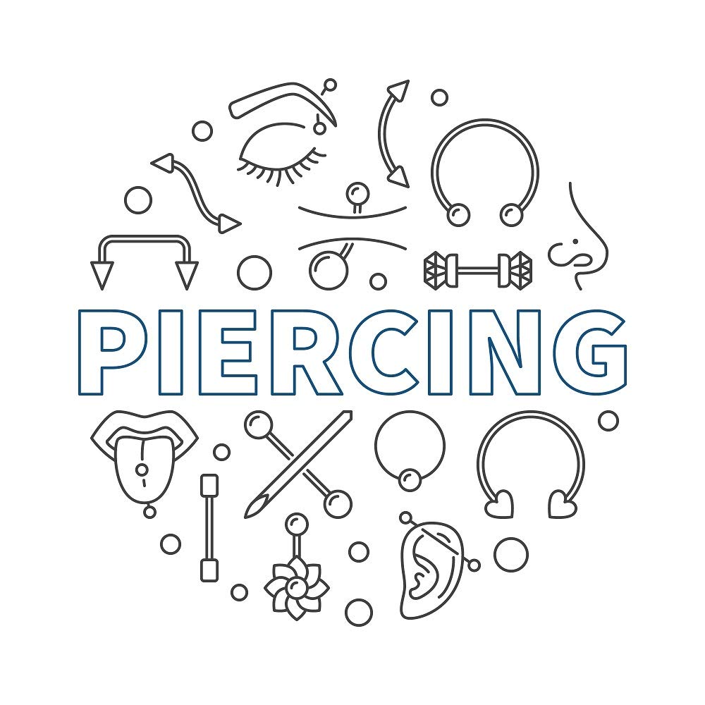 10PCS Professional Nose Piercing Kit - 20G L-Shaped Nose Rings, 18G Disposable Piercing Needles, 4oz Aftercare Solution & Forceps Clamps - Safe Body Piercing Tools for Home or Salon Use
