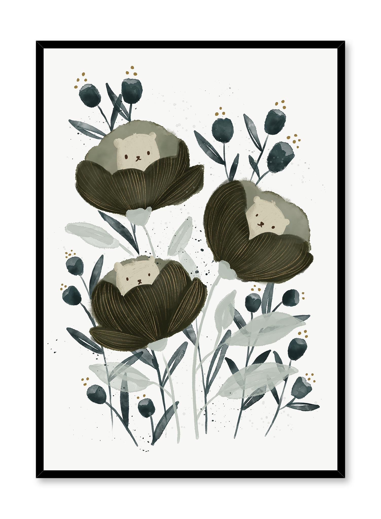 Peek a Boo Poster - Fun Nursery Wall Art for Baby Rooms & Kids Play Areas - Perfect for Interactive Play and Room Decor