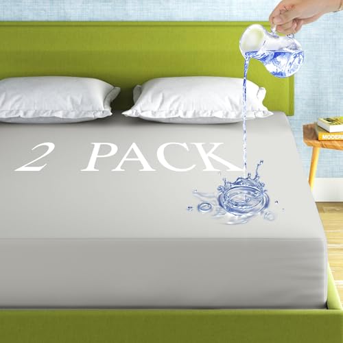 2 Mattress Protector Light Grey