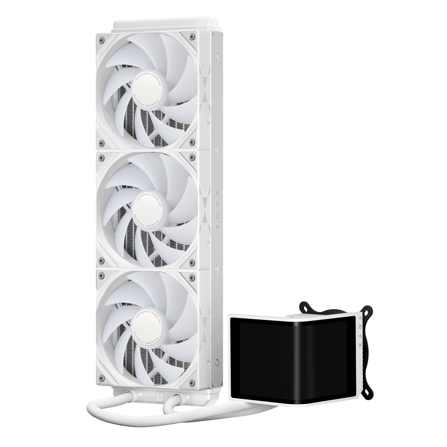 TRYX PANORAMA SE 360mm AIO Liquid CPU Cooler with ARGB Lighting - Black/White | High-Performance Cooling for Gaming PCs & Workstations | Perfect for Overclocking & Silent Operation