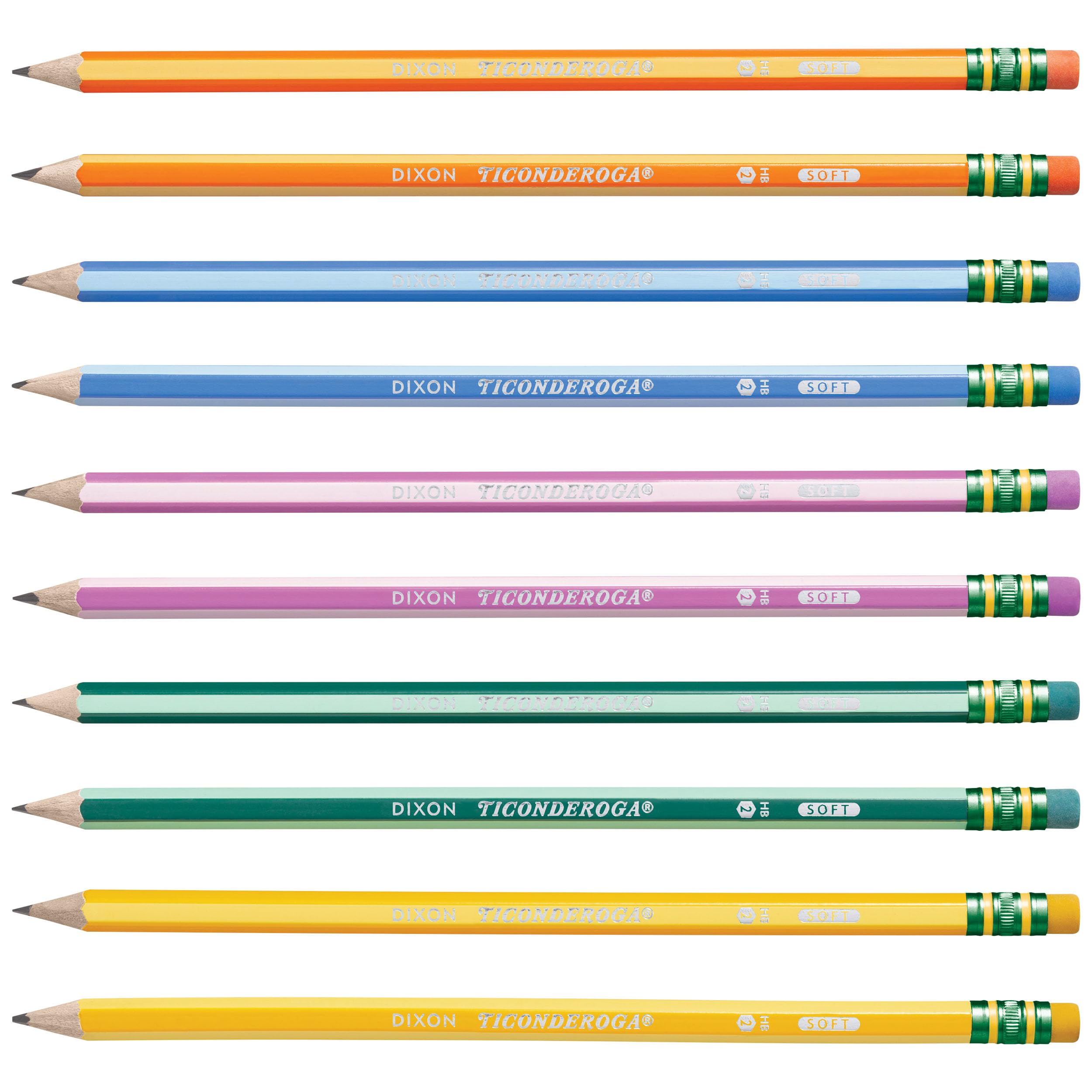 Ticonderoga HB Pencils, 10-Count Pre-Sharpened for School & Office