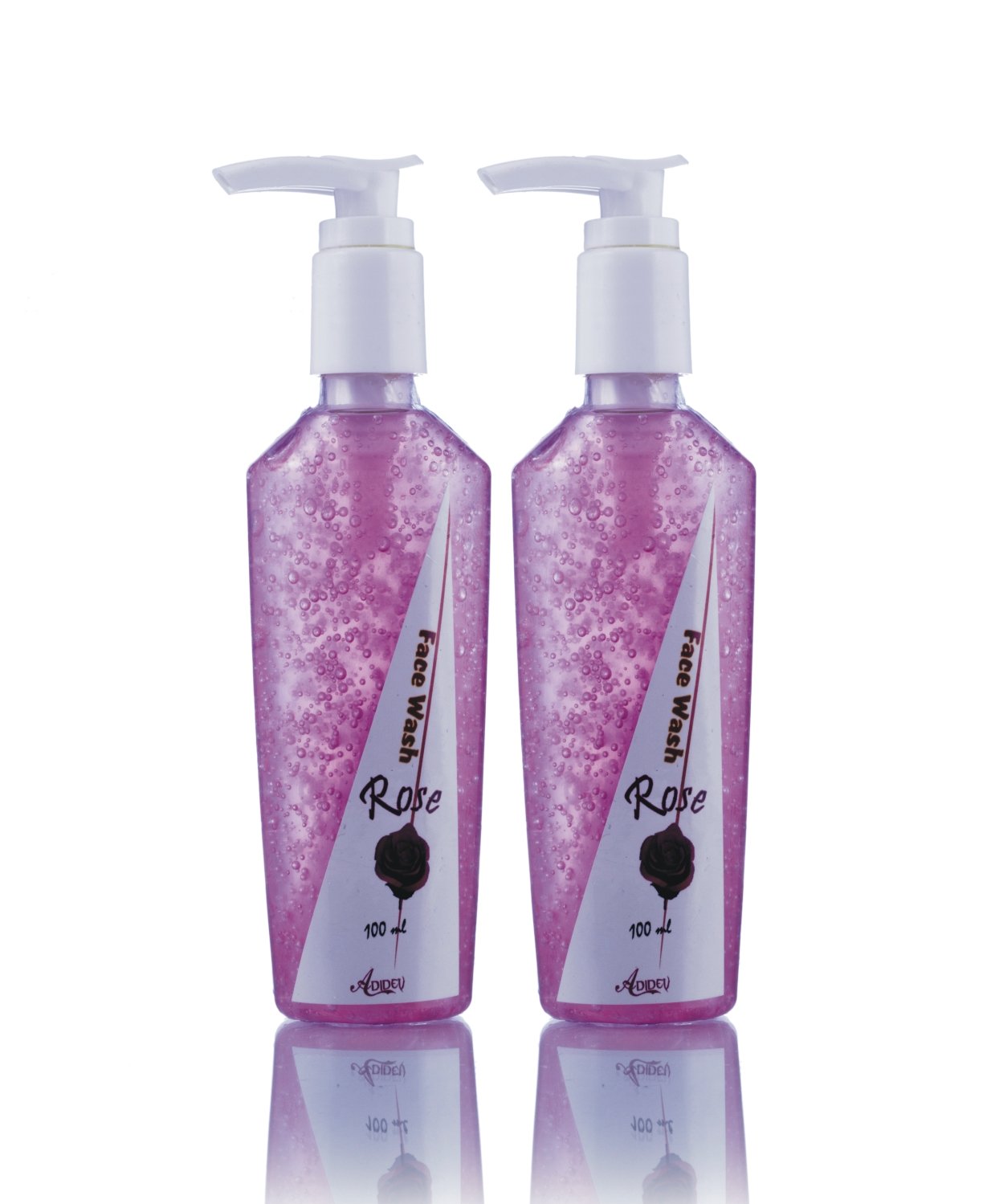 Adidev Herbals Aromatherapy Rose Facial Cleanser - Pack of 2 | Gentle Face Wash for Glowing Skin | Perfect for Daily Skincare Routine & Spa-Like Relaxation at Home