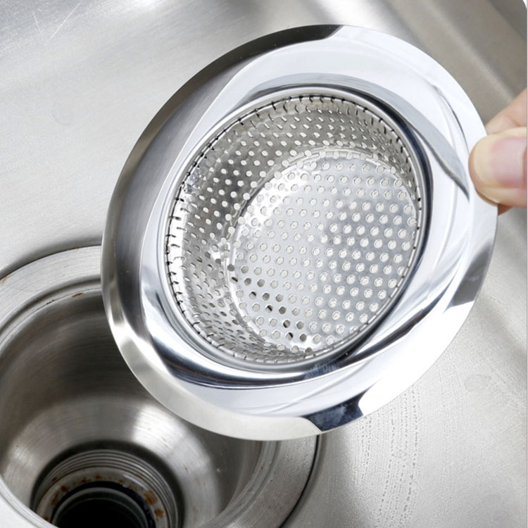 KitchenFest® Stainless Steel Sink Strainer - 4.5 Inch Mesh Drain Stopper for Hair & Food Debris - Durable Kitchen Sink Filter for Easy Cleaning - Perfect for Bathroom, Laundry & Utility Sinks