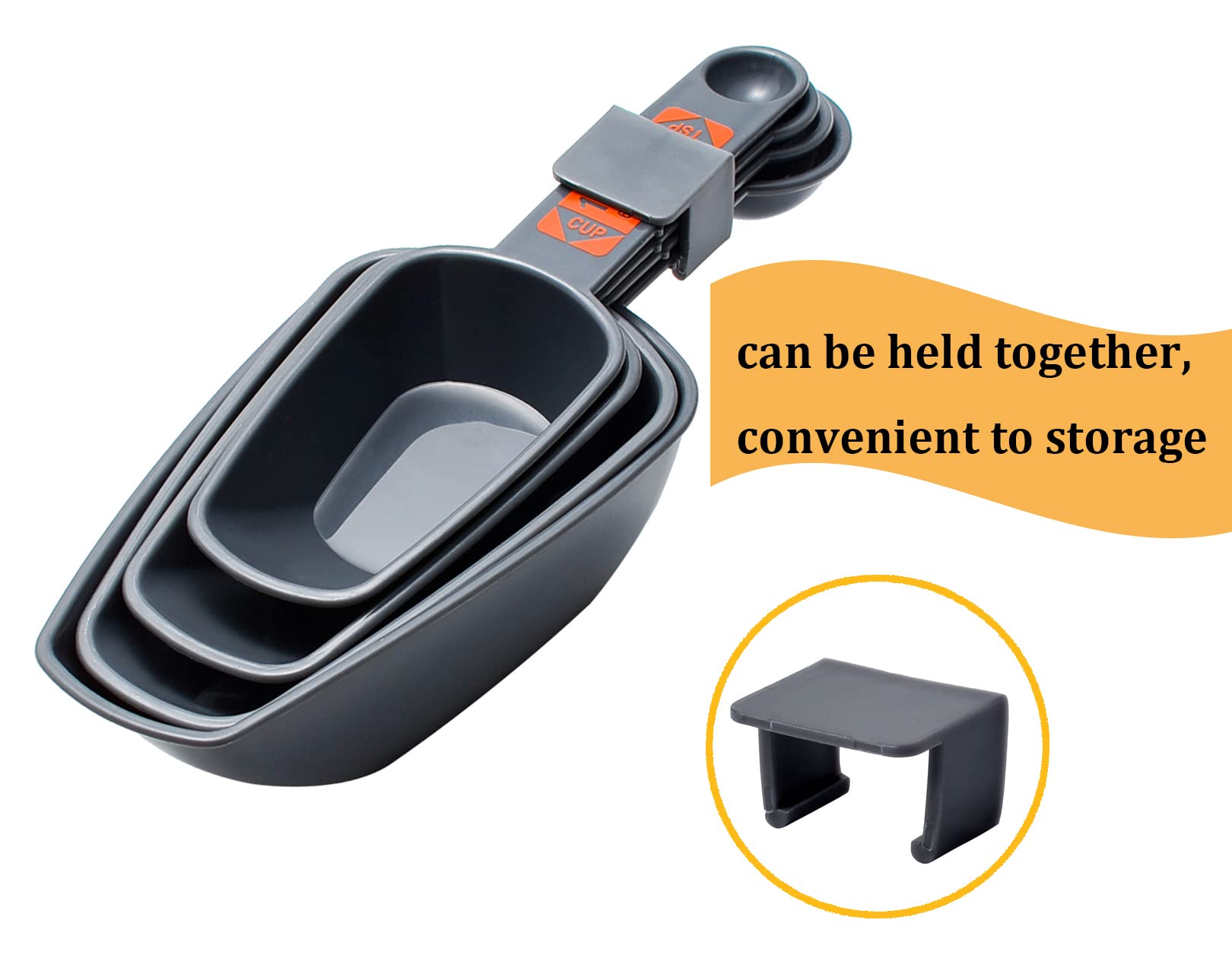 COMTIM Dog Food Scoop Set - Measuring Cups for Pet Food (1 Cup, 1/2 Cup, 1/3 Cup, 1/4 Cup) - Perfect for Portion Control & Feeding Dogs, Cats - Ideal for Kibble, Dry Food Storage & Meal Prep