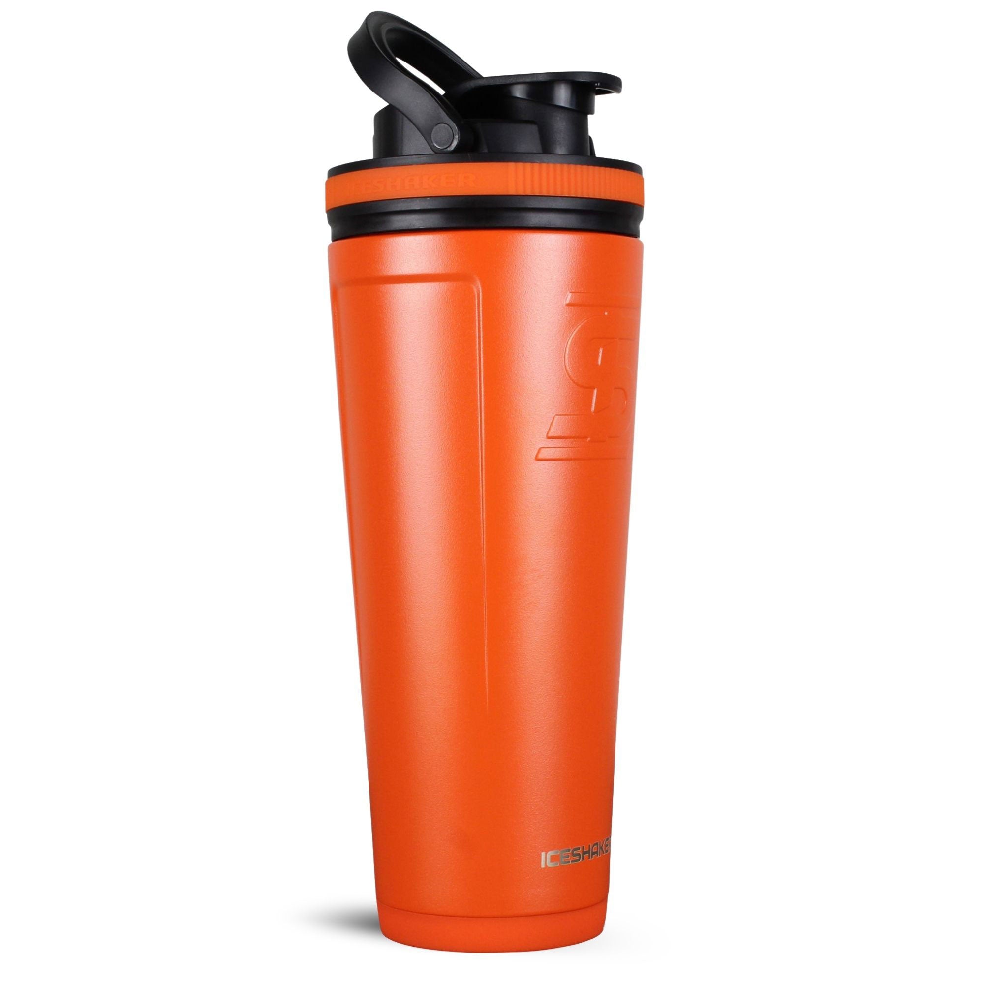 36oz Insulated Stainless Steel Ice Shaker Bottle - Orange, Leakproof & Sweatproof Protein Shaker Cup for Gym, Workouts & Outdoor Activities
