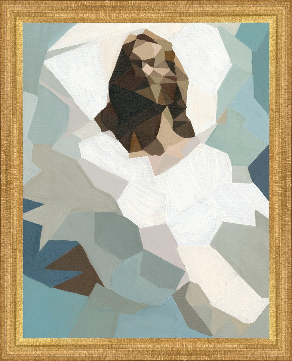 Christ In Blue By Brittany Lemmon - Religious Wall Art for Home & Church Decor - Perfect for Living Room, Bedroom & Prayer Spaces