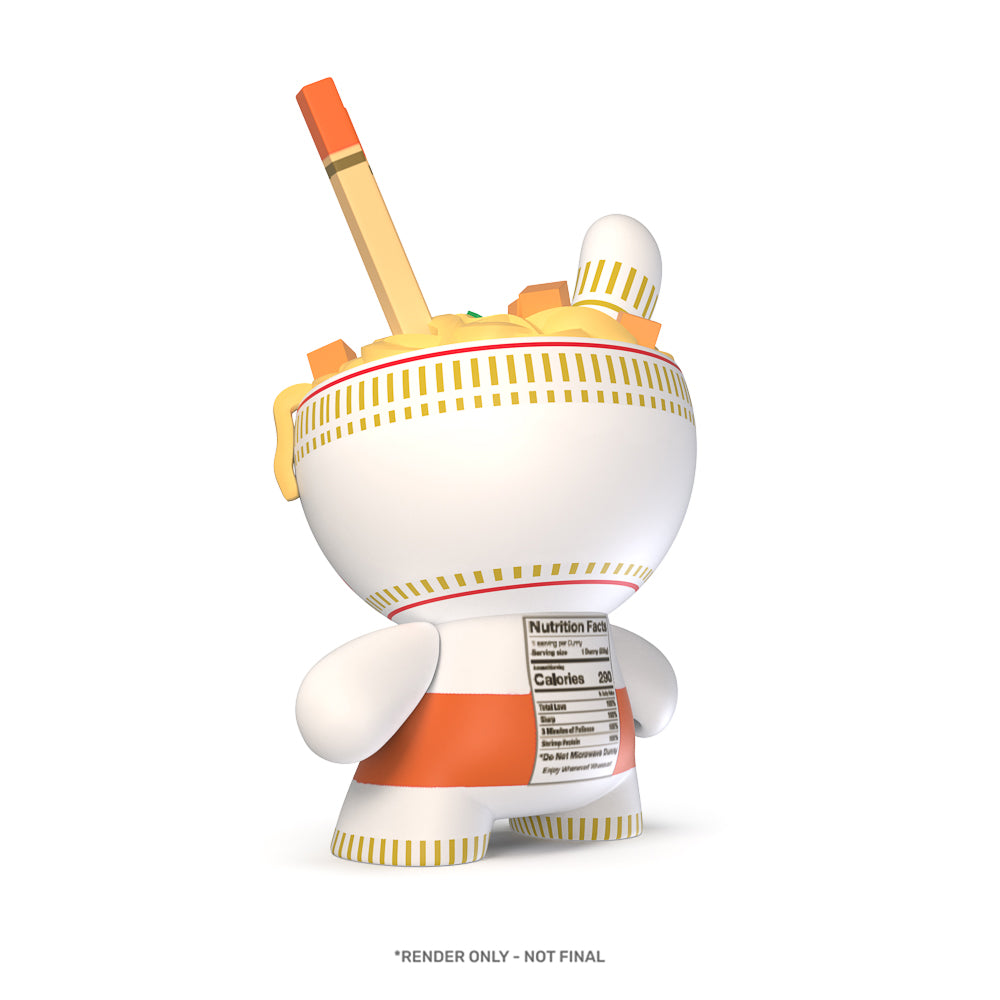 Nissin x Kidrobot Limited Edition Cup Noodles Chicken 8 Dunny Art Figure - Collectible Toy for Anime Fans & Pop Culture Enthusiasts - Perfect for Home Display, Office Decor, and Gift Giving