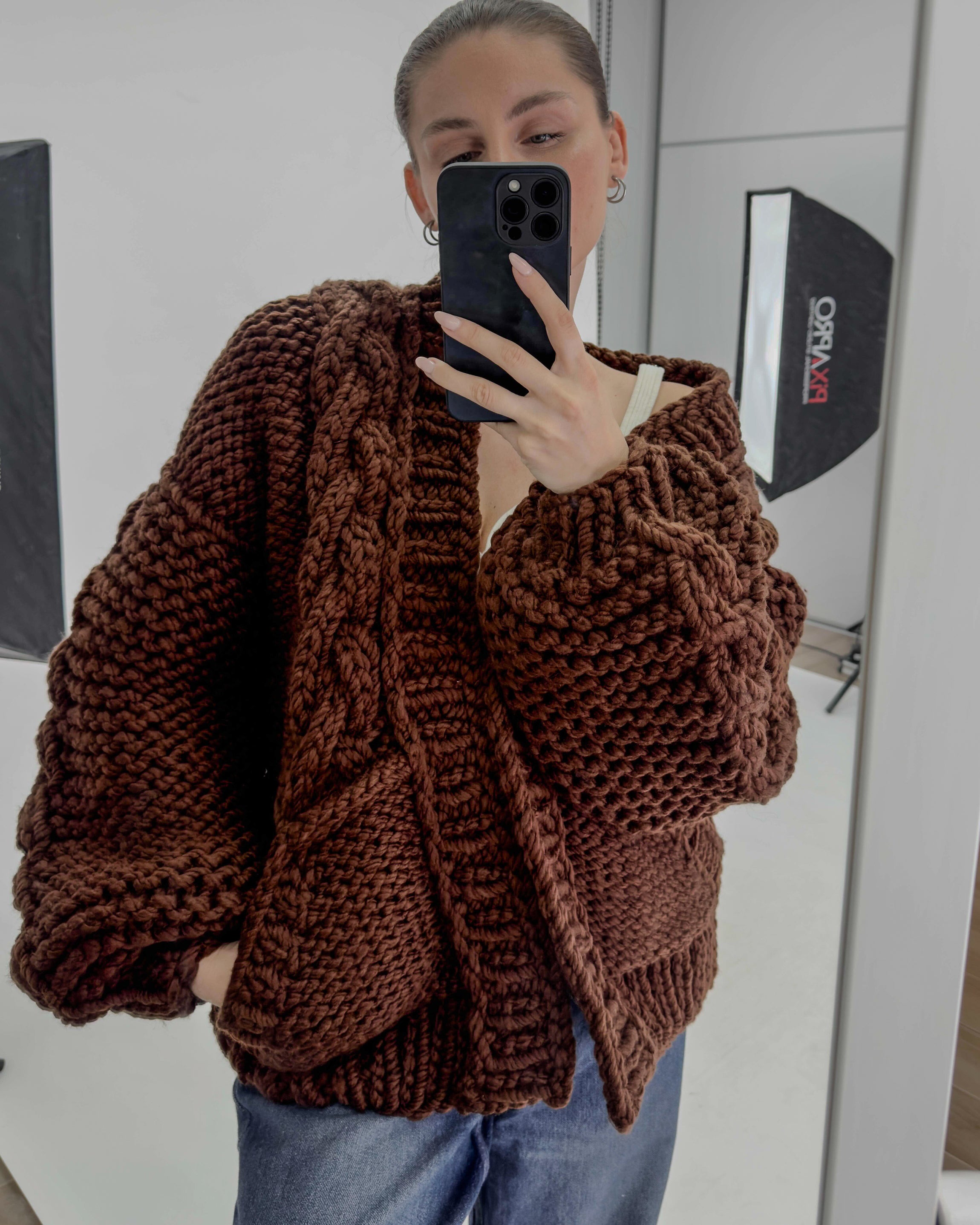 Stylish Braided Pocket Cardigan for Women - Soft Knit Open Front Sweater | Perfect for Fall, Winter & Layering Outfits