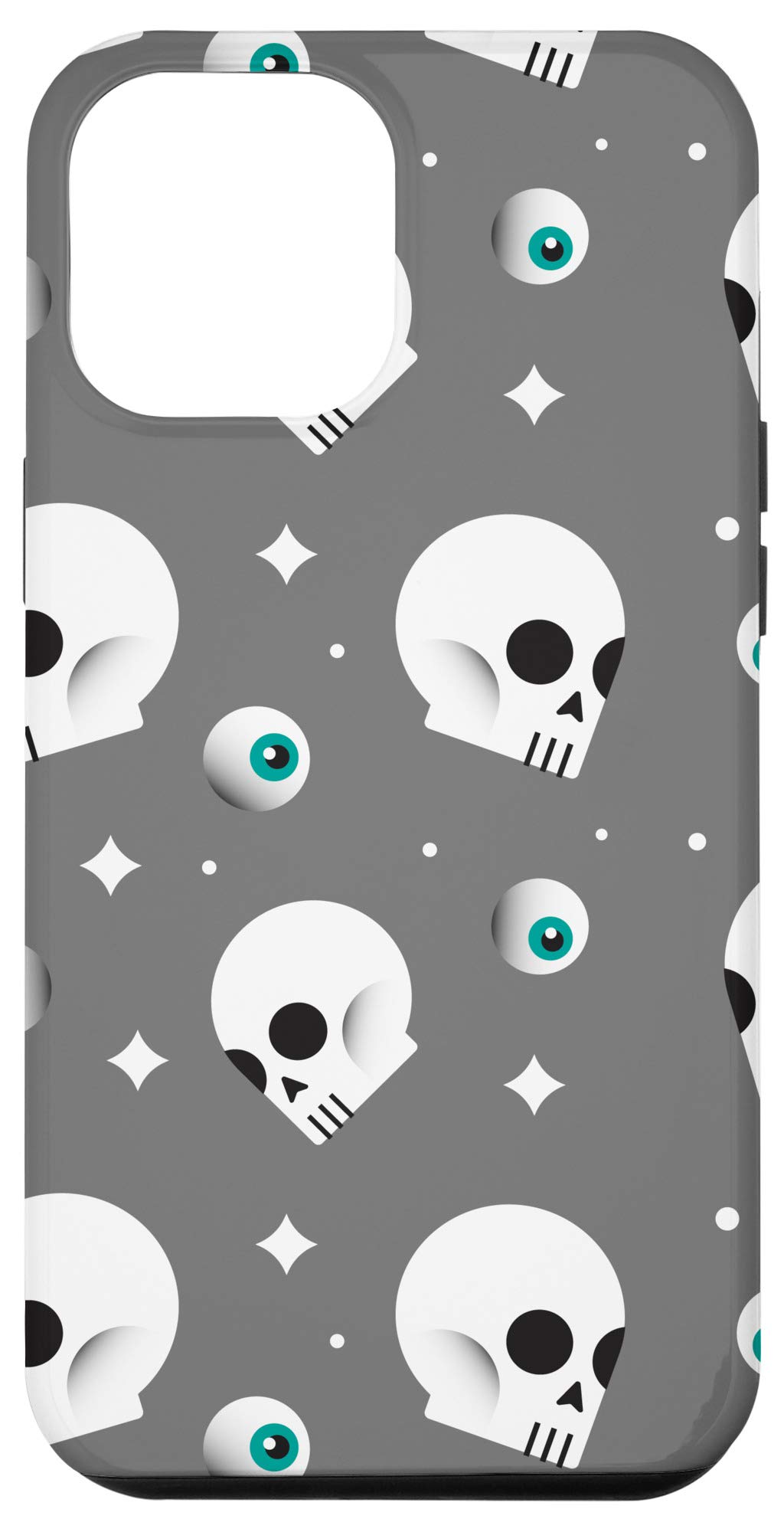 iPhone 12 Pro Max Halloween Case - Funny Skulls & Eyeballs Design Protective Phone Cover | Perfect Gift for Kids & Teens | Great for Trick-or-Treating, Halloween Parties & Costume Events