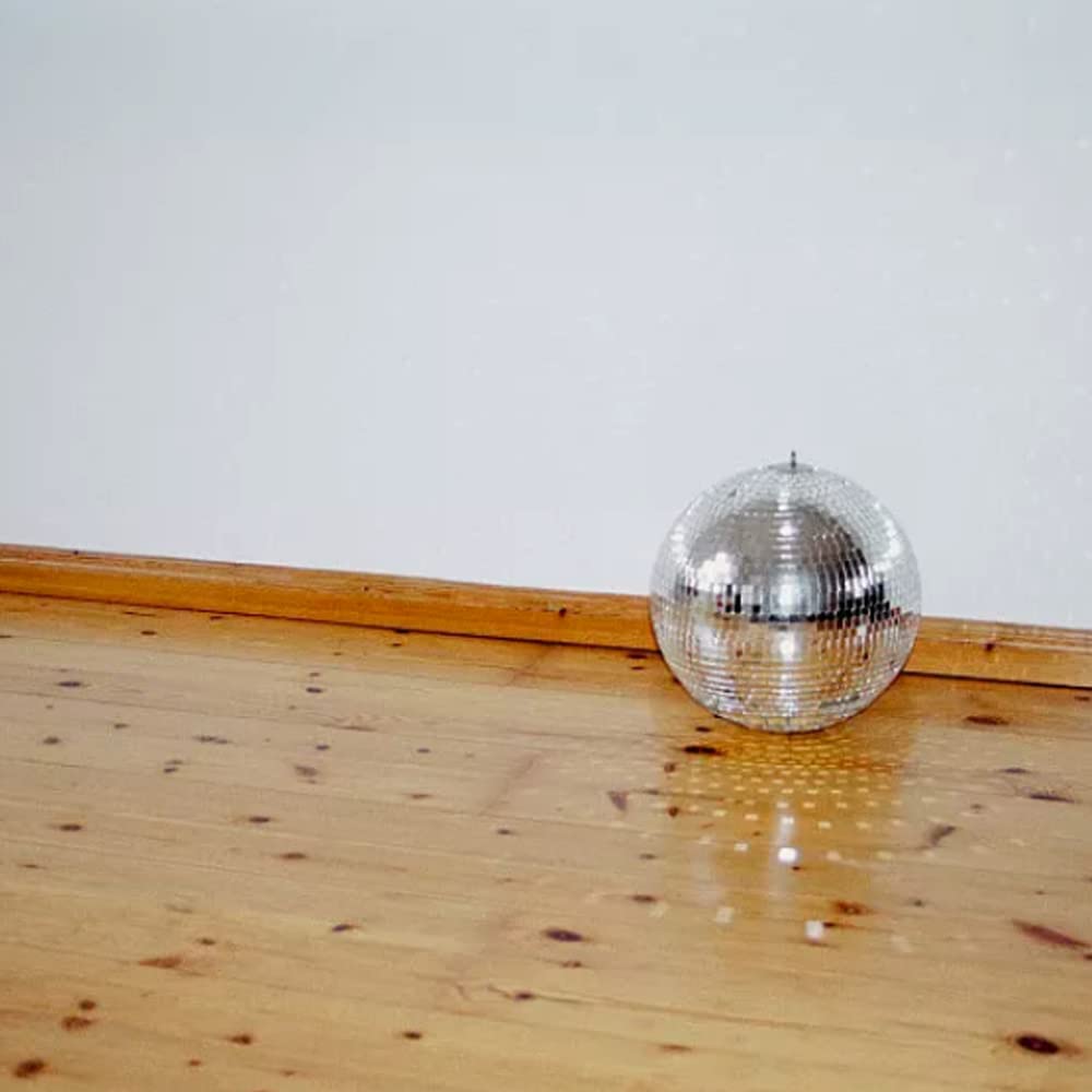 12 Inch Large Disco Ball Decorations - 70s 80s 90s Silver Rotating Mirror Ball with Hanging Hook for Party, Birthday, Wedding & Home Decor | Perfect for Dance Parties, Nightclubs & Retro Themed Events