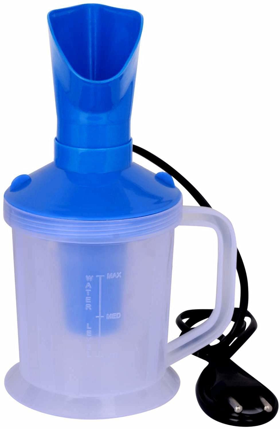 AA Creation 3-in-1 Face, Nose & Cough Steamer - Plastic Vaporizer with Nozzle Inhaler, Facial Sauna & Steamer Machine for Adults & Kids - Perfect for Cold Relief, Sinus Care & Skincare (Blue)