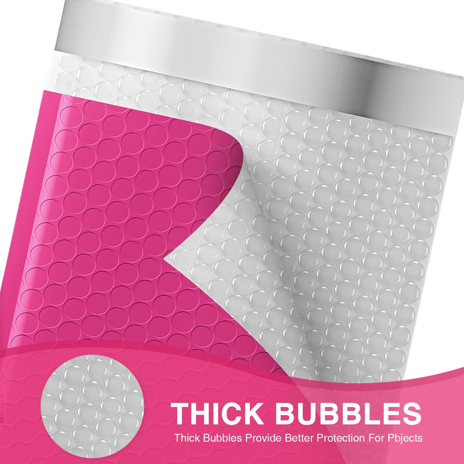 Metronic 6x10 Inch Pink Bubble Mailers - 100 Pack Opaque Padded Self-Seal Envelopes for Shipping Jewelry, Makeup & Small Gifts | Perfect for Ecommerce, Online Stores & Small Business Shipping Needs