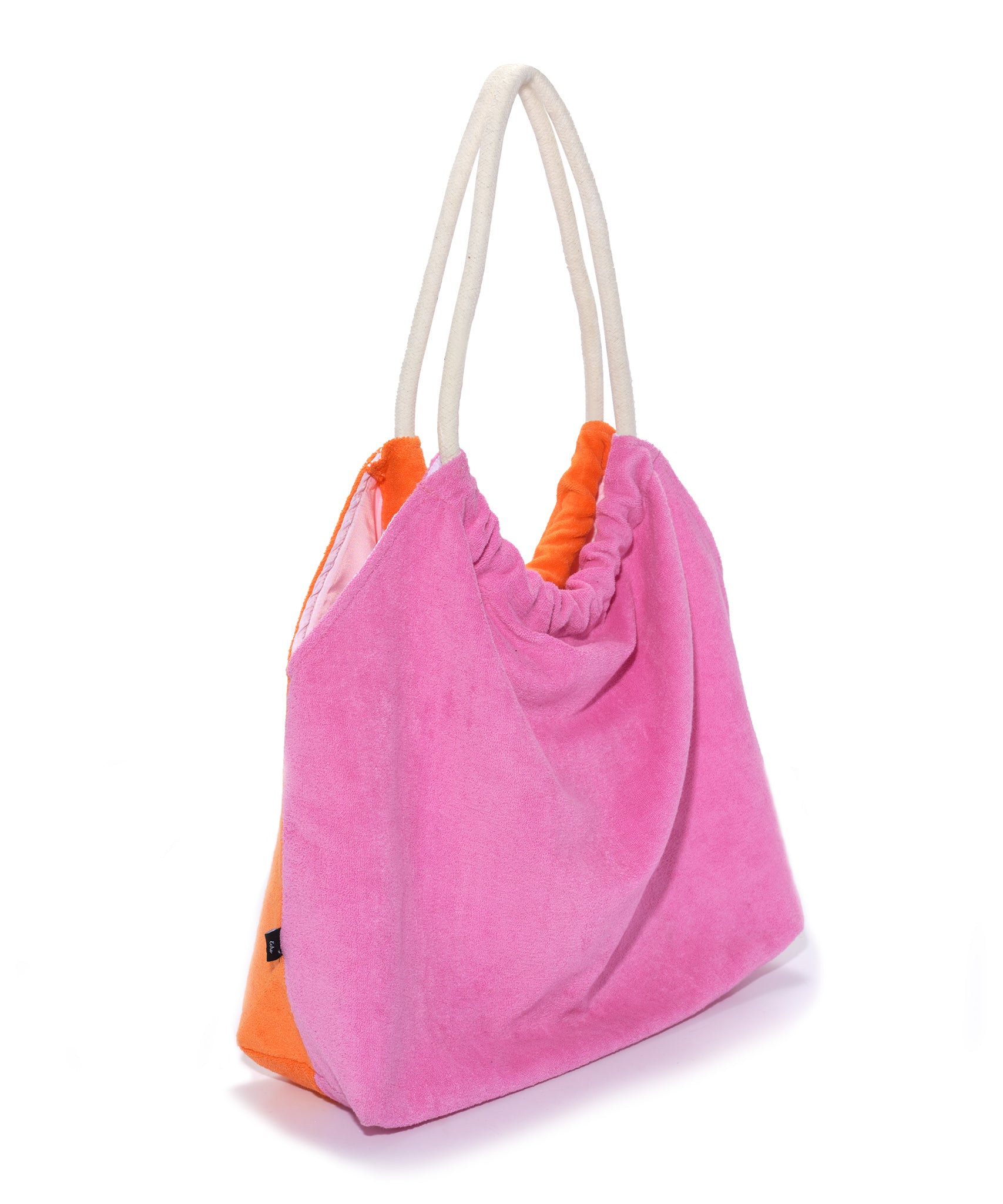Stylish Terry Two-Tone Tote Bag for Women - Lightweight & Spacious Beach Bag, Gym Tote, or Everyday Carry - Perfect for Travel, Shopping & Work