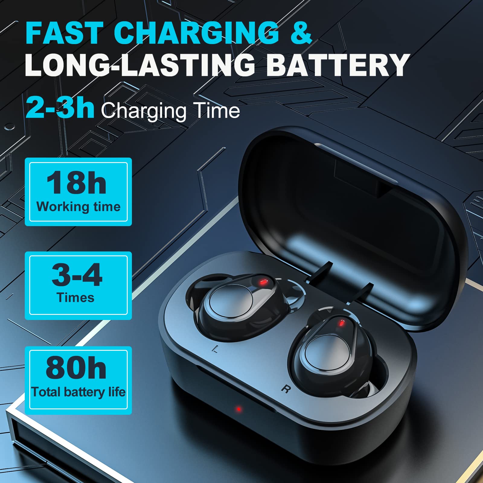 Rechargeable Digital Hearing Aids with Noise Canceling for Seniors & Adults - Portable Invisible Hearing Amplifier Set with Charging Case | Perfect for TV Watching, Conversations & Outdoor Activities