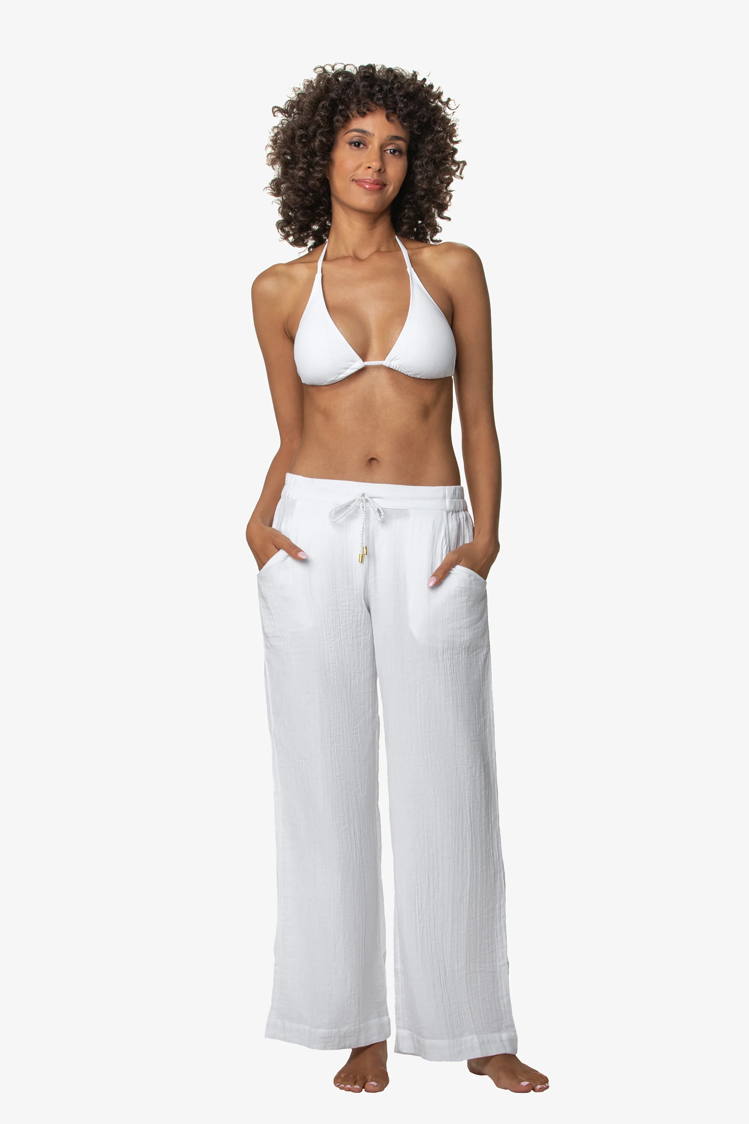 Stylish White Weekender Pants for Women - Comfortable Travel & Casual Wear | Perfect for Weekends, Vacations & Everyday Outfits