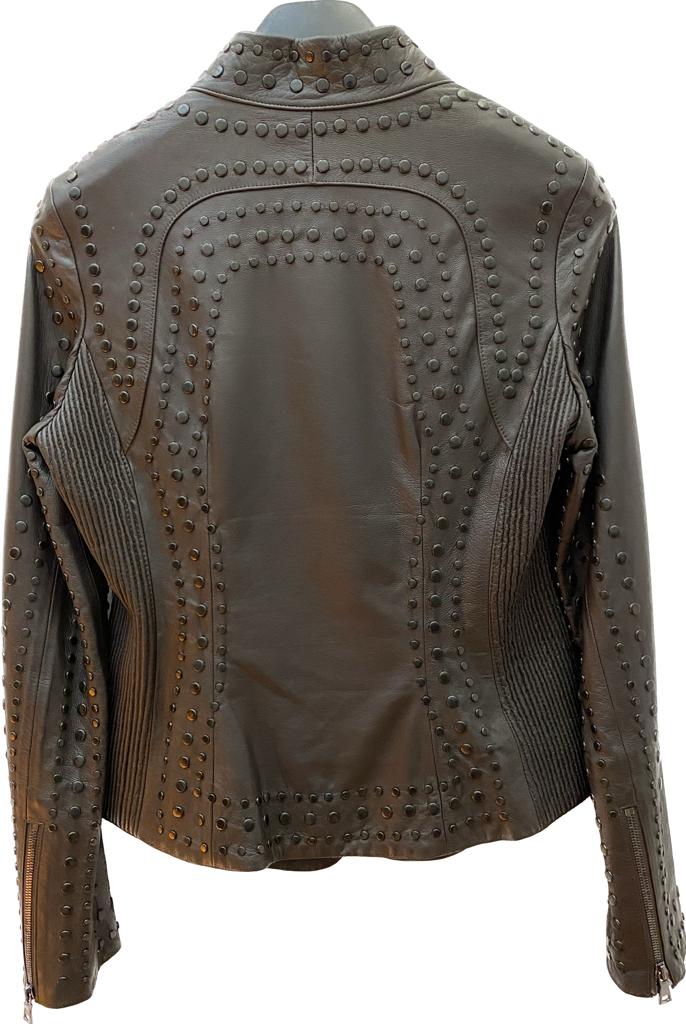 VIC8FLT1000 Women's Cuadra Brown Western Casual Soft Lambskin Leather Jacket - Perfect for Cowgirl Style, Rodeo Events & Everyday Fashion