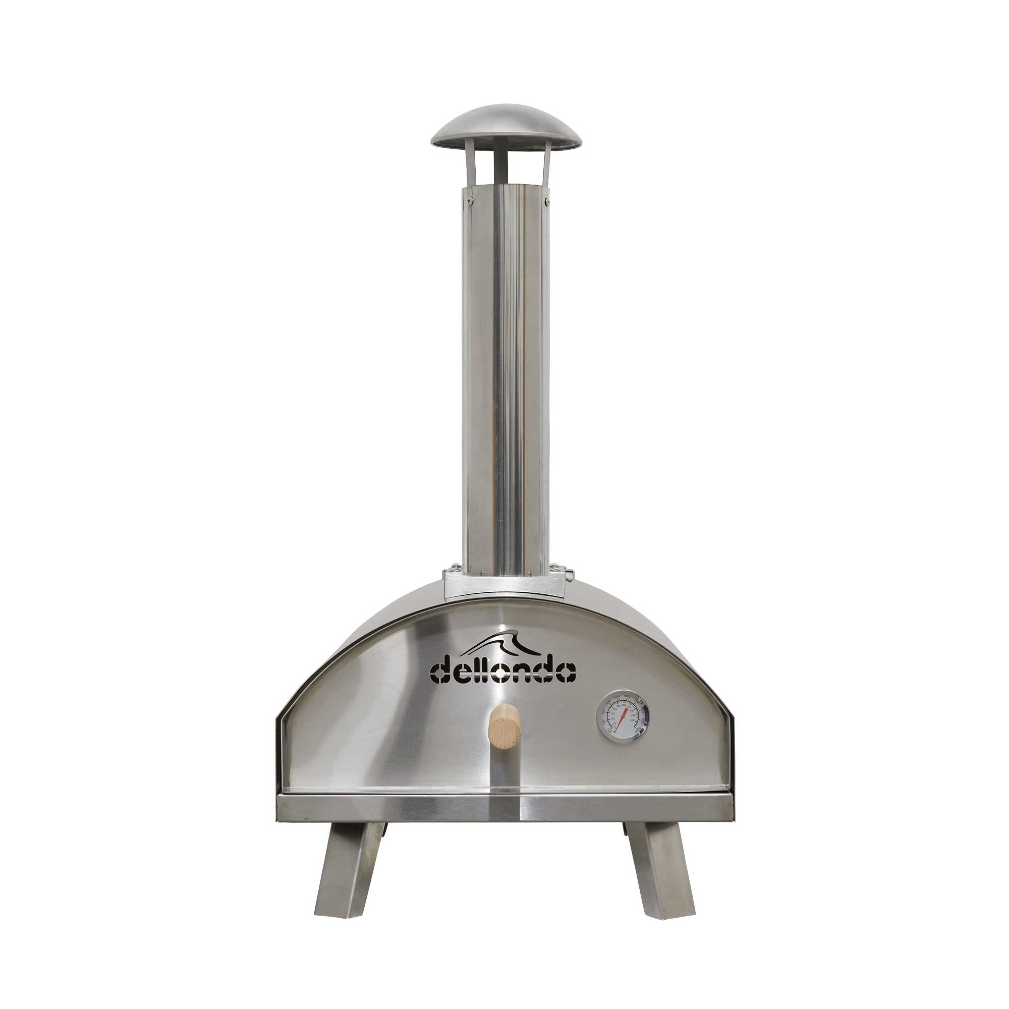 Portable Wood Fired Stainless Steel Pizza Oven with Cover, Carry Bag & Trolley - Outdoor Cooking, Camping, Backyard BBQ & Picnics - DG259