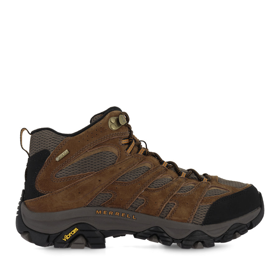 MOAB 3 MID GTX Men's Waterproof Hiking Boots - Earth Brown Color | Durable Outdoor Footwear for Trail Running, Backpacking & Mountain Climbing
