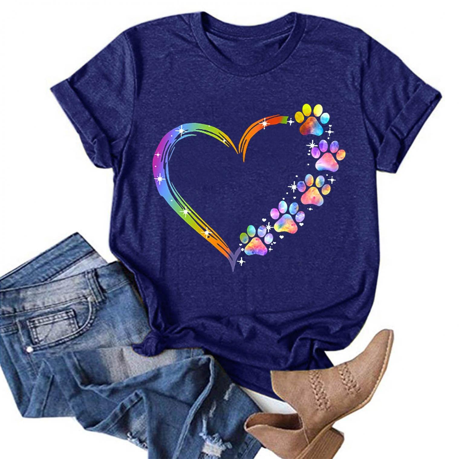 Funny Graphic T-Shirts for Women | Summer Casual Dandelion Printed Blouses & Tunic Tees | Perfect for Beach Outings, Weekend Wear & Casual Office Looks