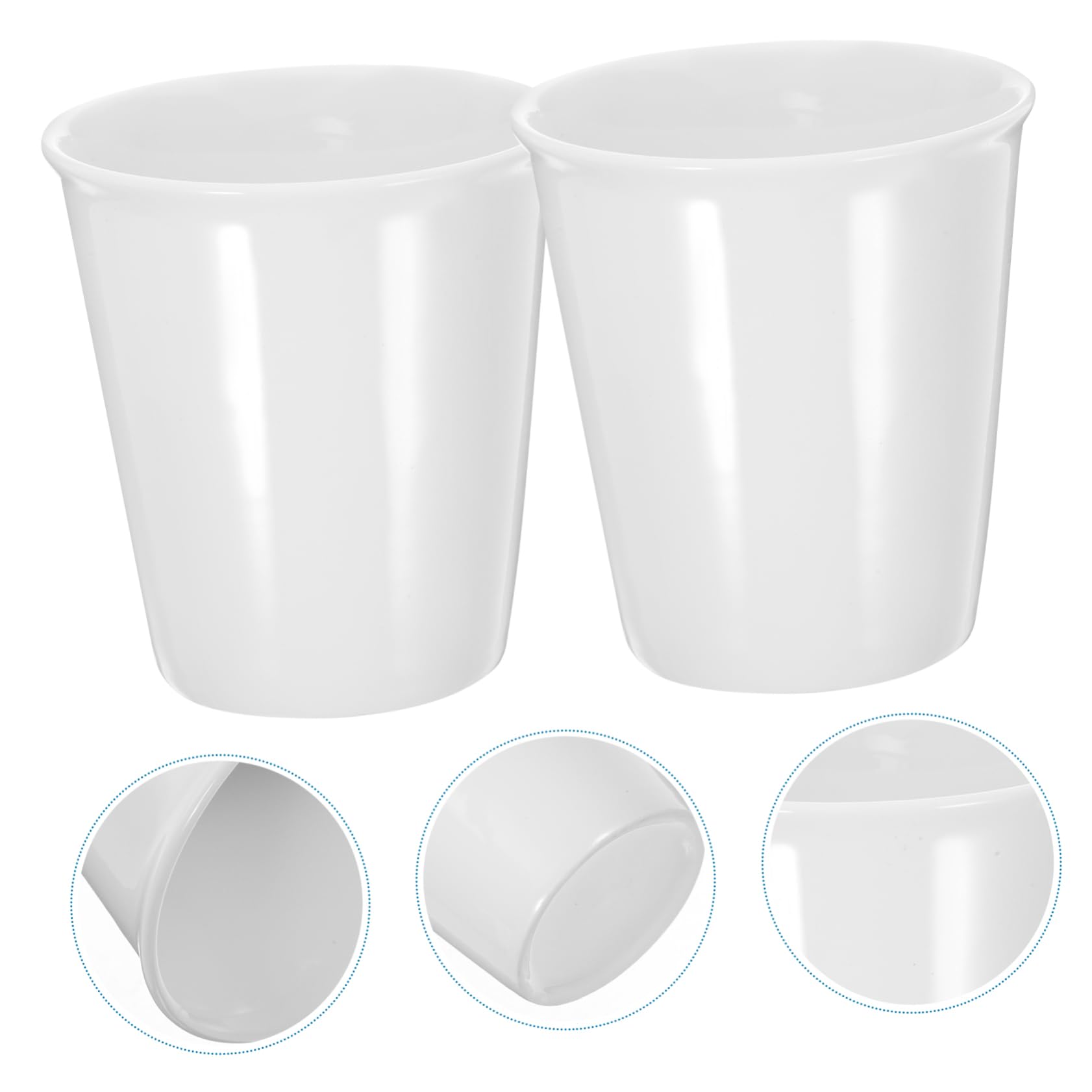 10 Pack CANIGHT Ceramic Paper Cup Shaped Mugs - Snow Cone Cups, Chocolate Mugs, Tea Cups - White Ceramic Drinkware for Parties, Desserts & Hot Beverages - Perfect for Ice Cream, Milkshakes & Coffee Shops