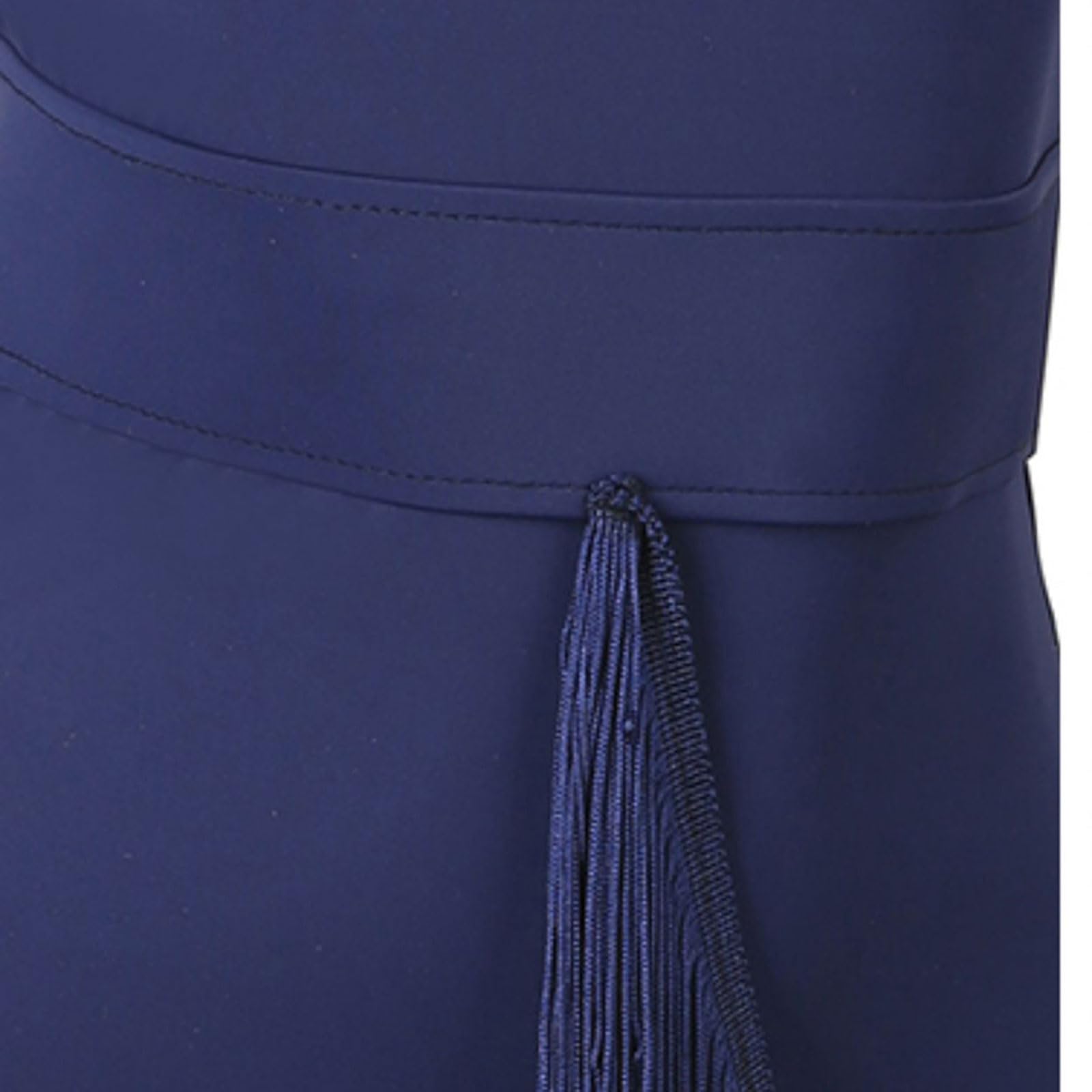 Women's Latin Dance Skirt - Elegant Ballroom Practice Skirt with Hanging Neck & Beautiful Back Tassels - Perfect for Salsa, Bachata & Latin Dance Performances